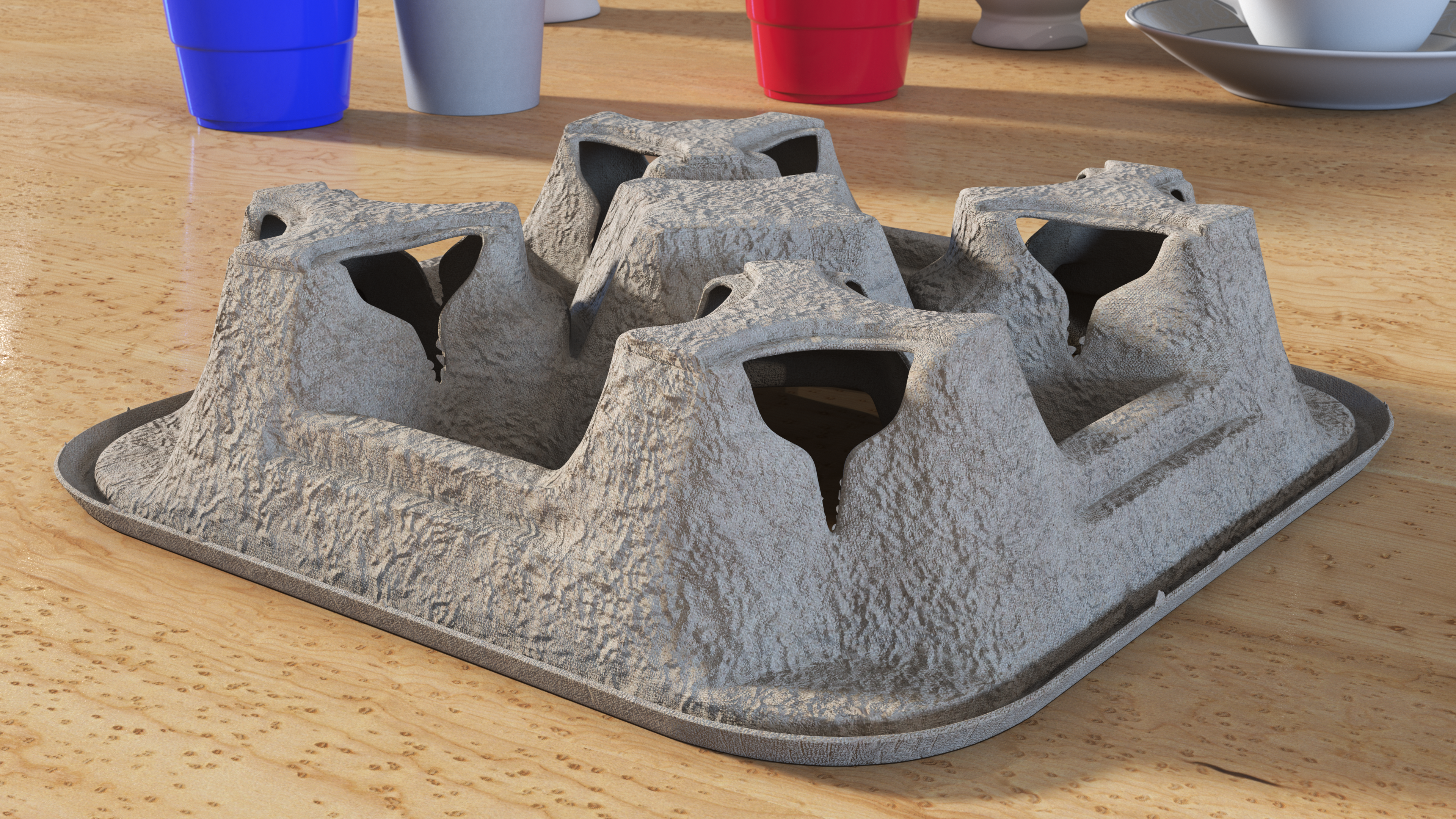 Cardboard Four Cup Holder, view 5