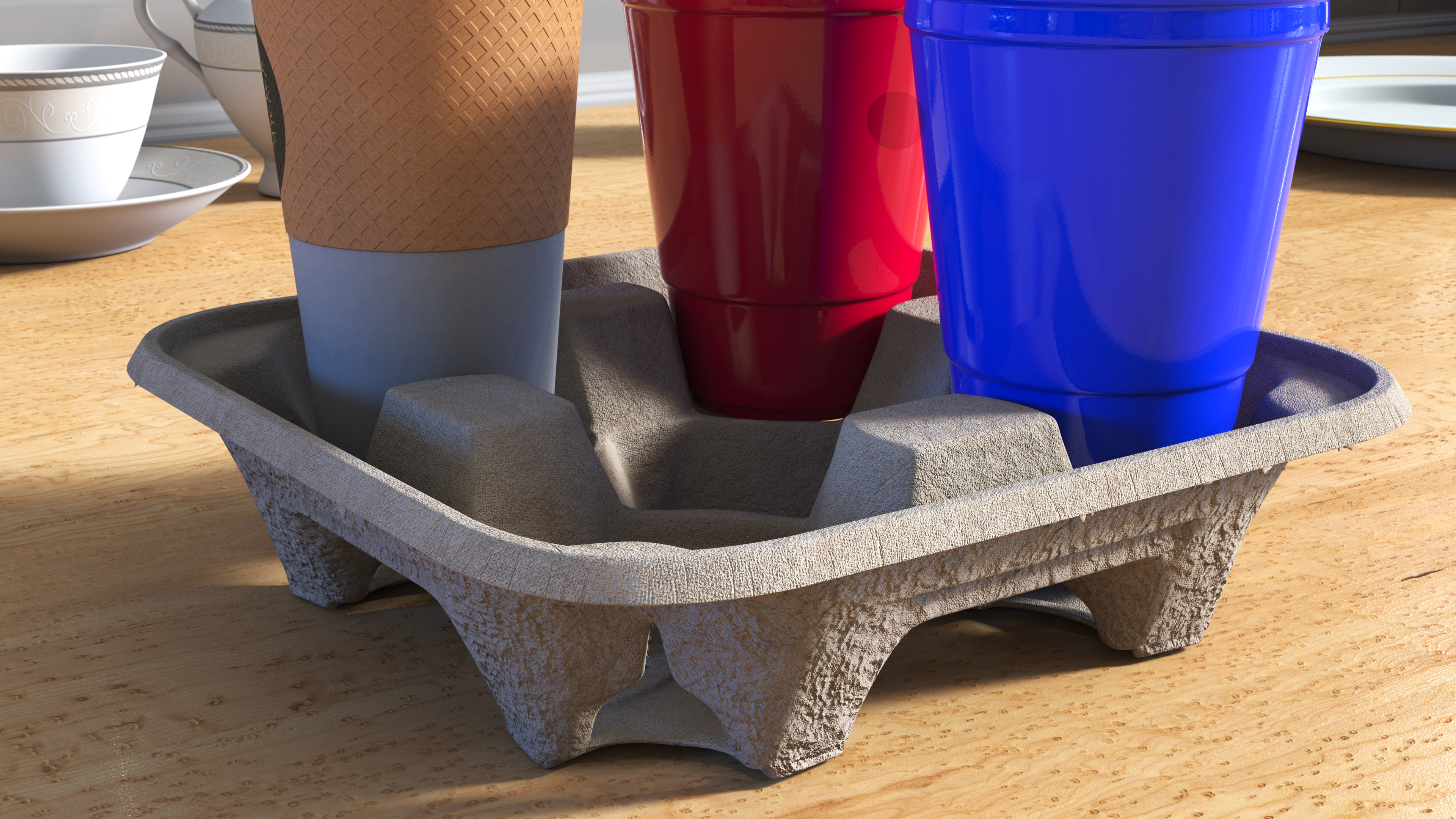 Cardboard Four Cup Holder, view 7