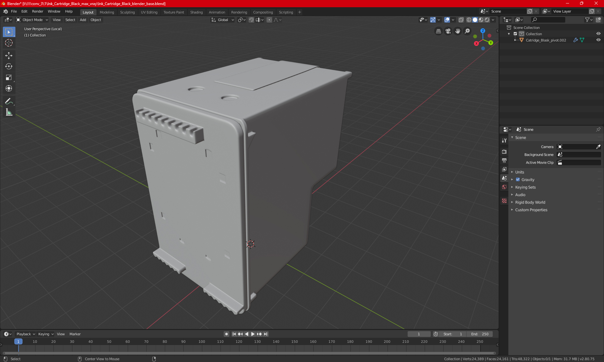 Ink Cartridge Black 3D model
