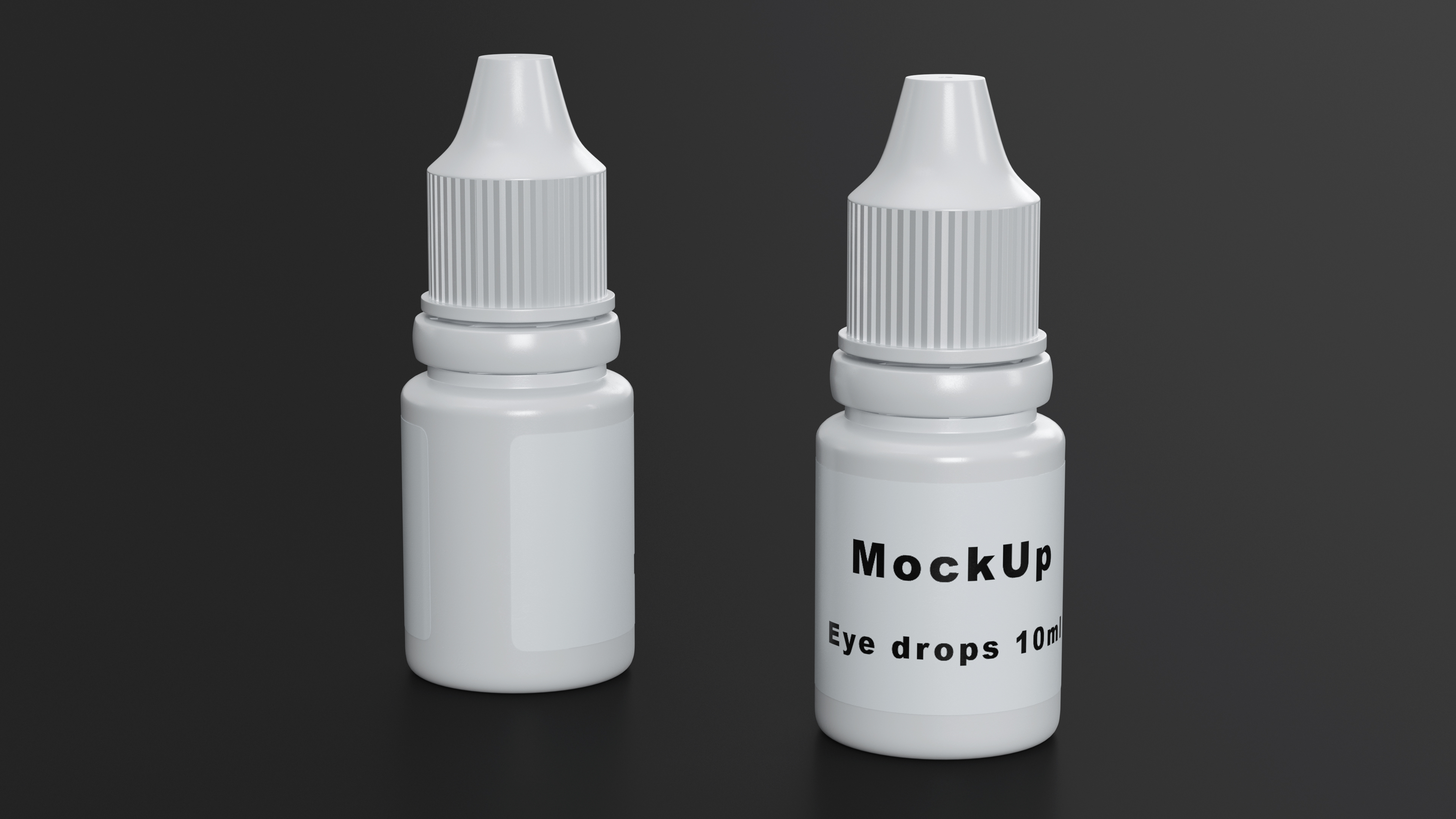 3D model Plastic Dropping Bottle 10ml Mockup
