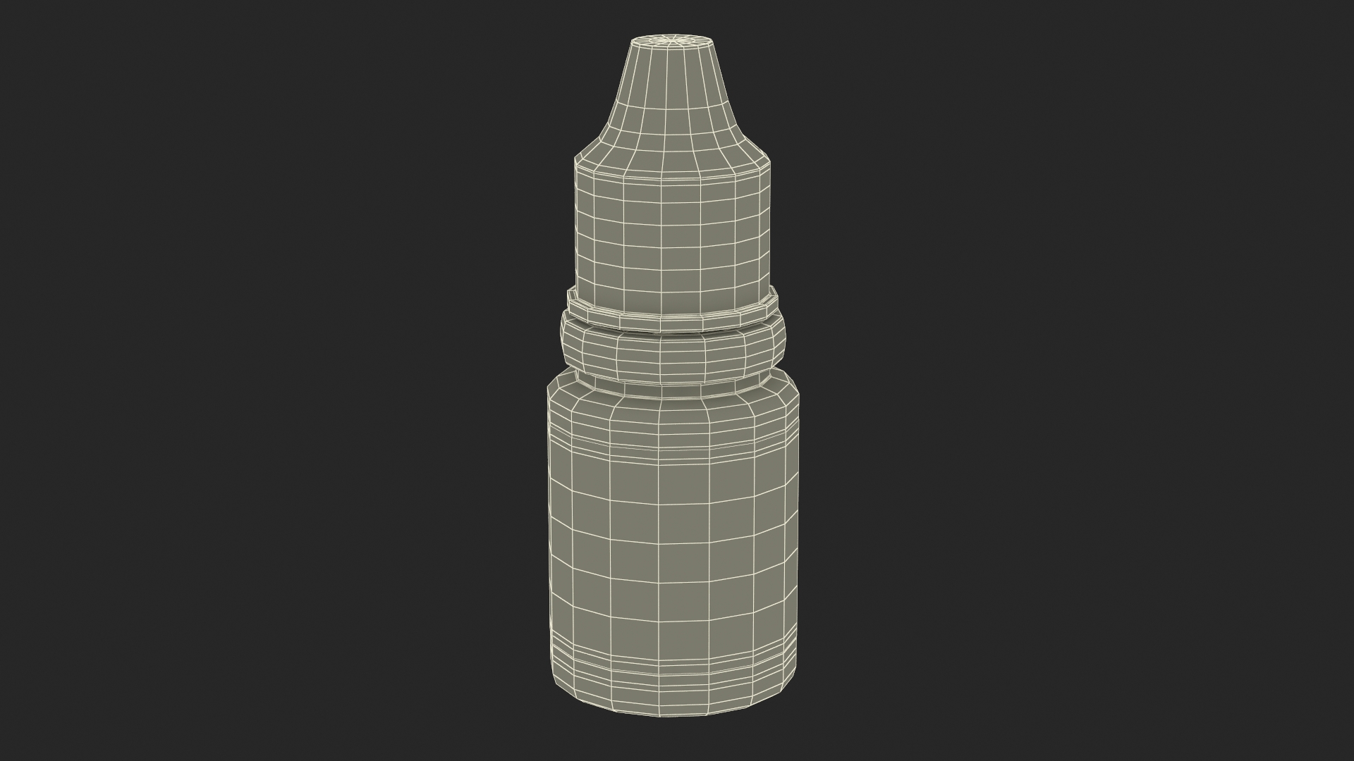 3D model Plastic Dropping Bottle 10ml Mockup