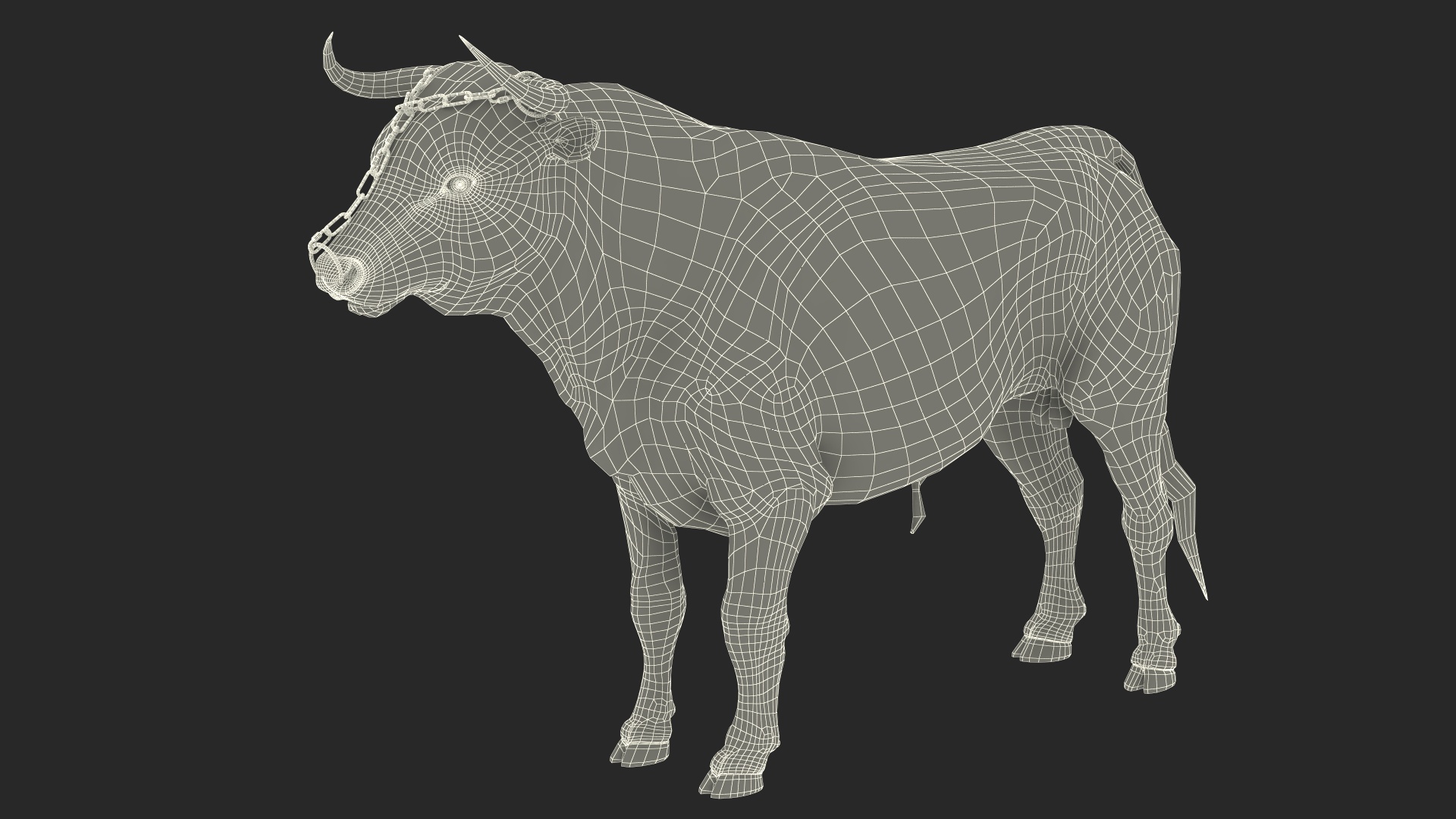 Bull with a Chain 3D