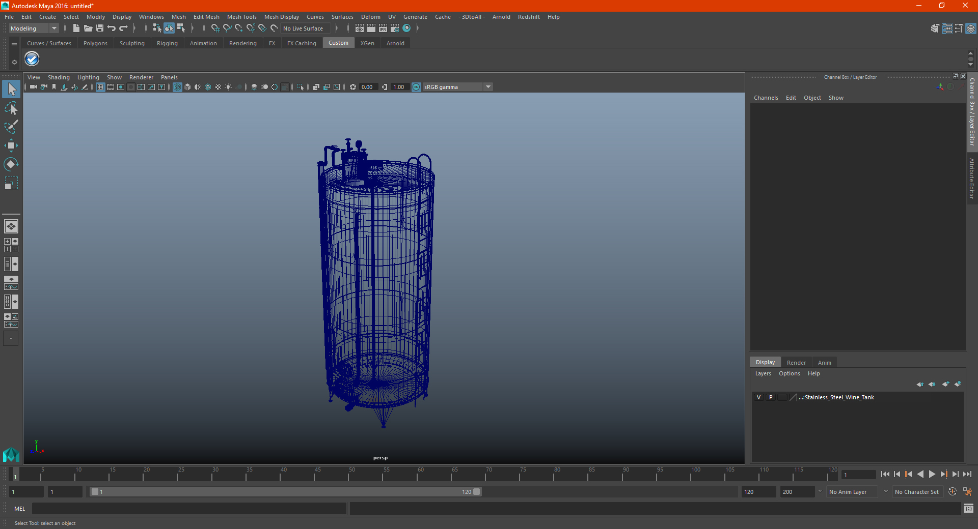 3D model Stainless Steel Wine Tank