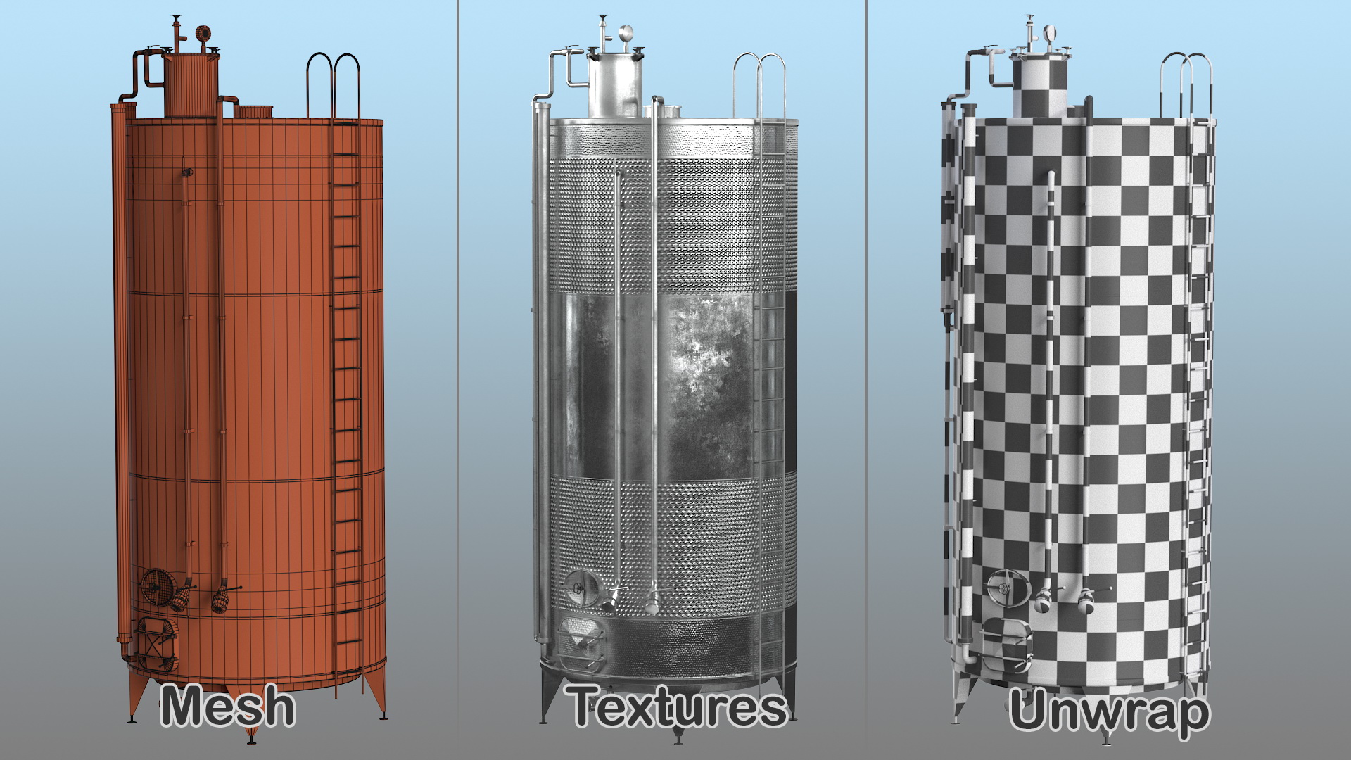 3D model Stainless Steel Wine Tank