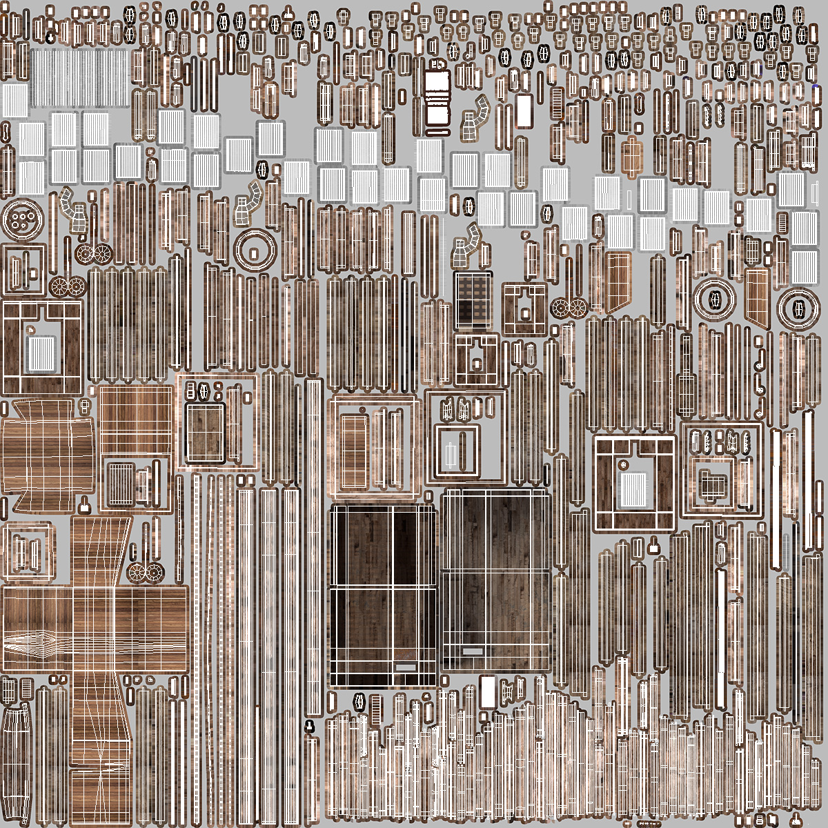 Old Wooden Oil Derrick 3D
