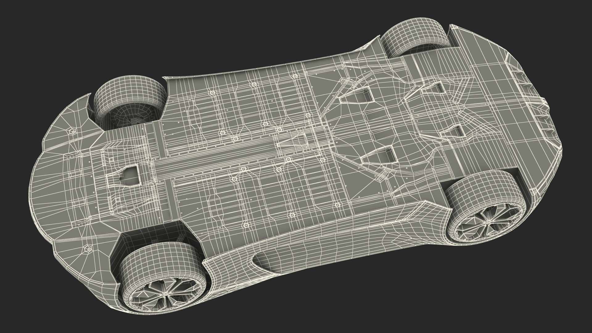 3D Electric Concept Car Rigged for Cinema 4D