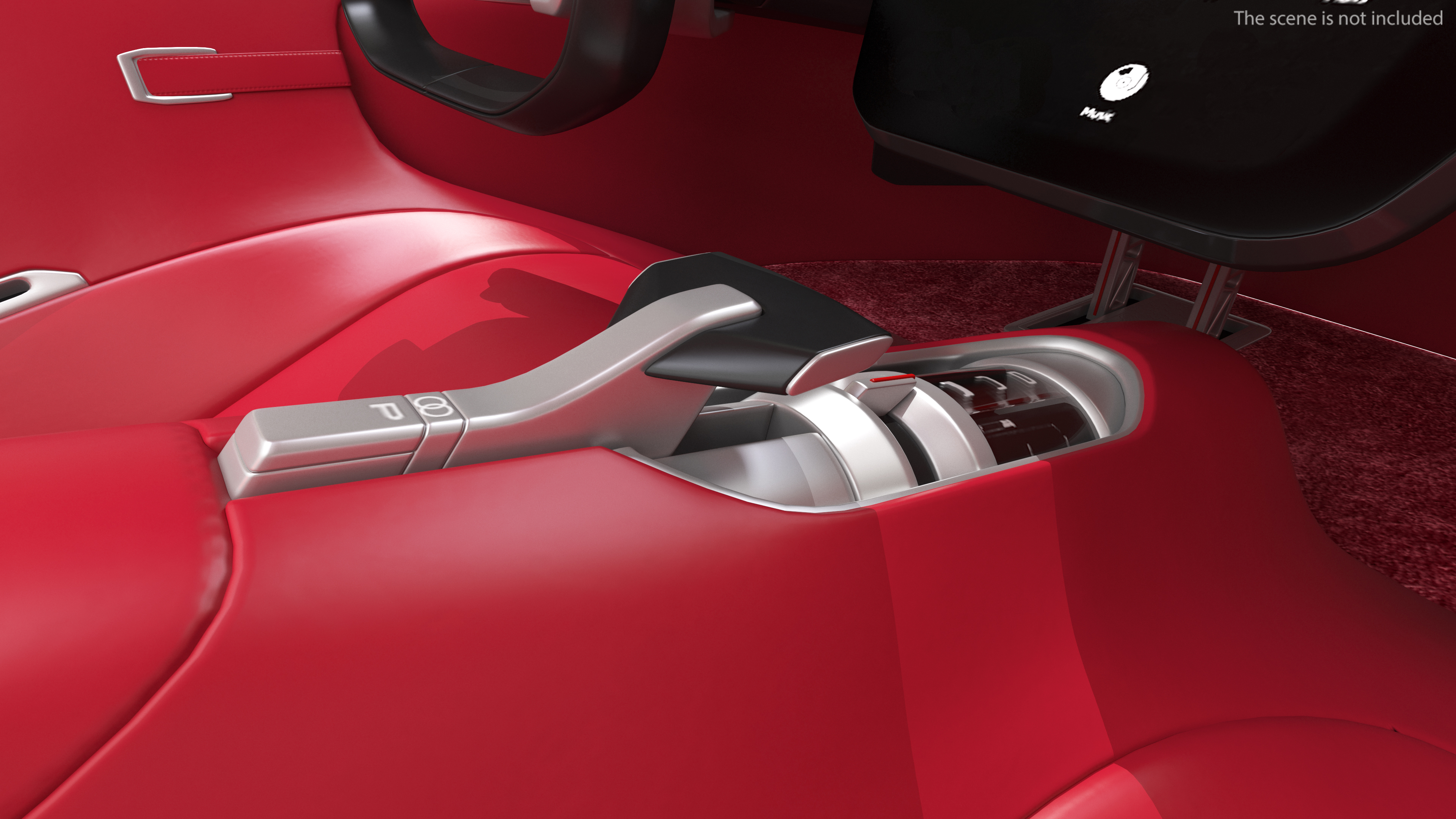3D Electric Concept Car Rigged for Cinema 4D