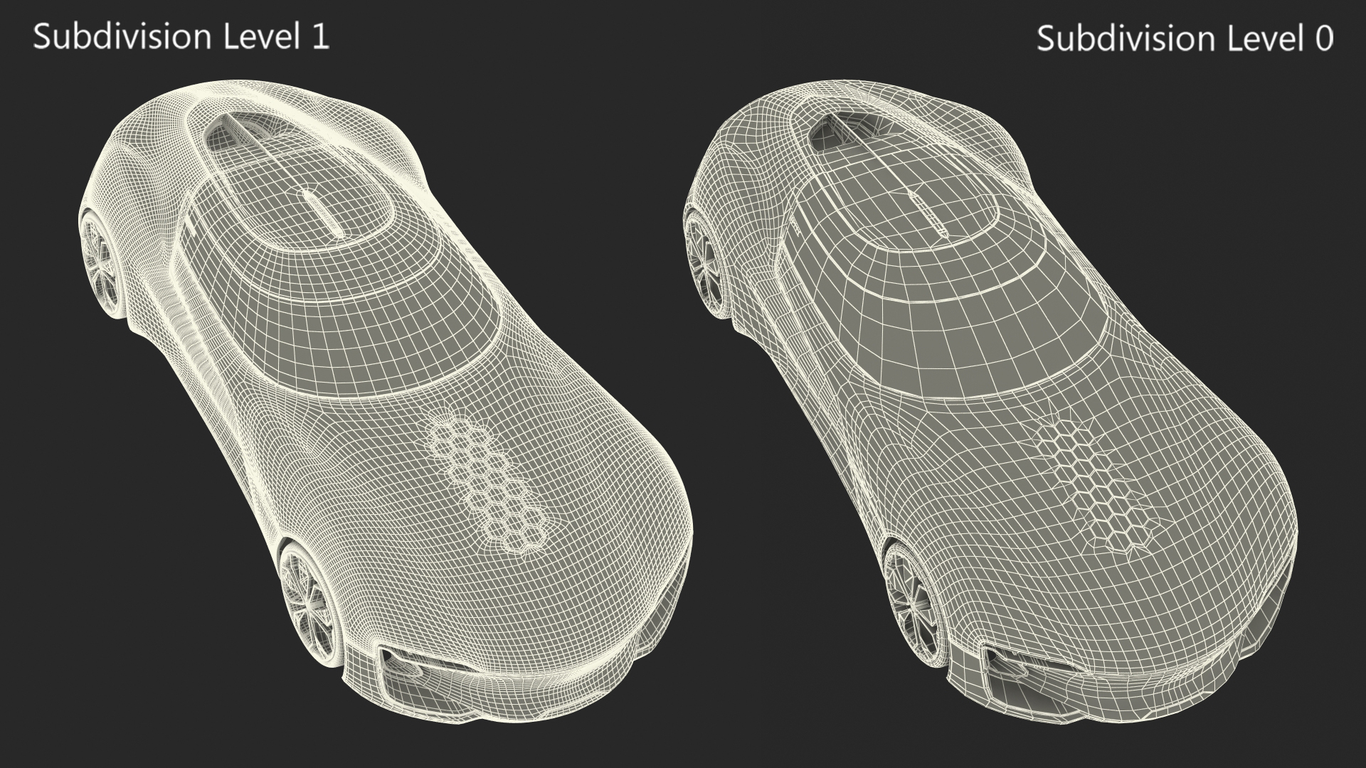 3D Electric Concept Car Rigged for Cinema 4D