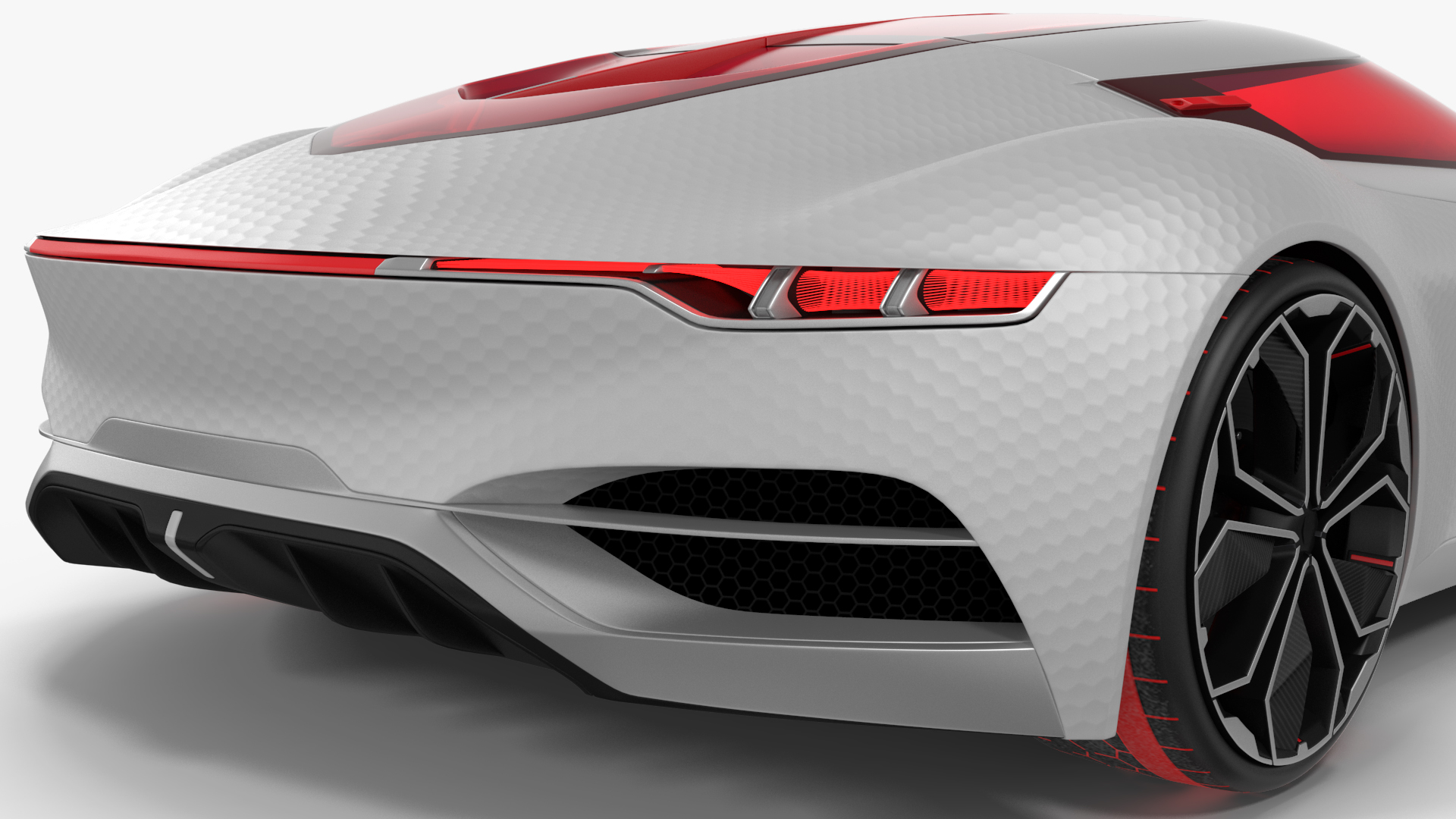3D Electric Concept Car Rigged for Cinema 4D