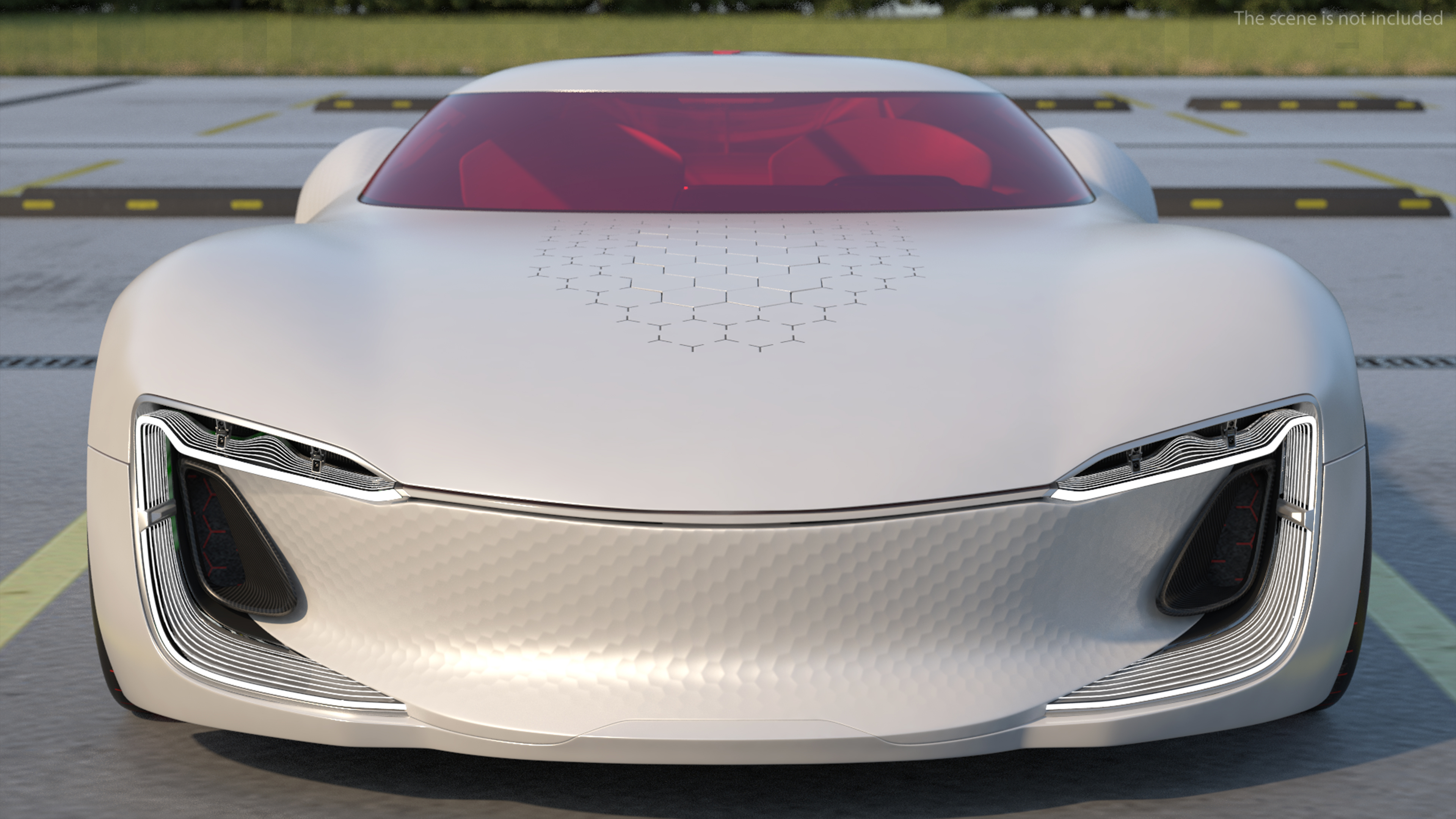 3D Electric Concept Car Rigged for Cinema 4D