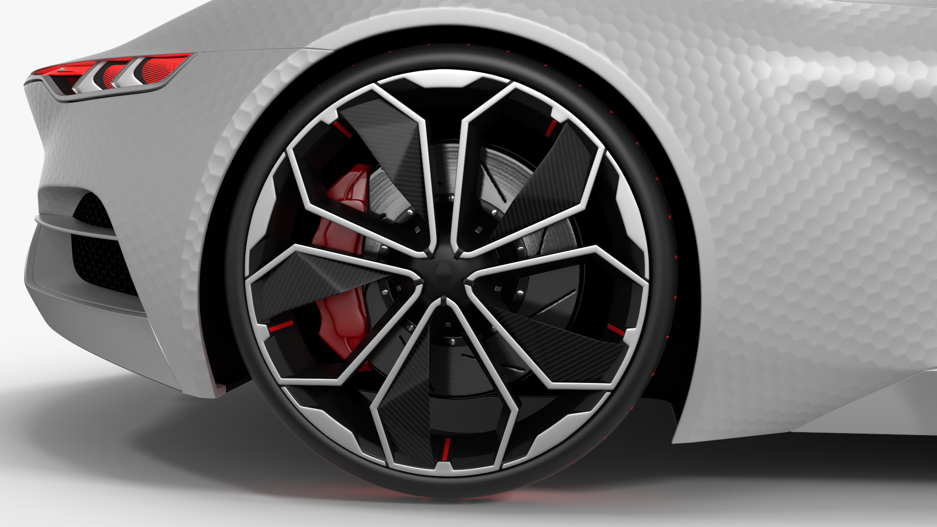 3D Electric Concept Car Rigged for Cinema 4D