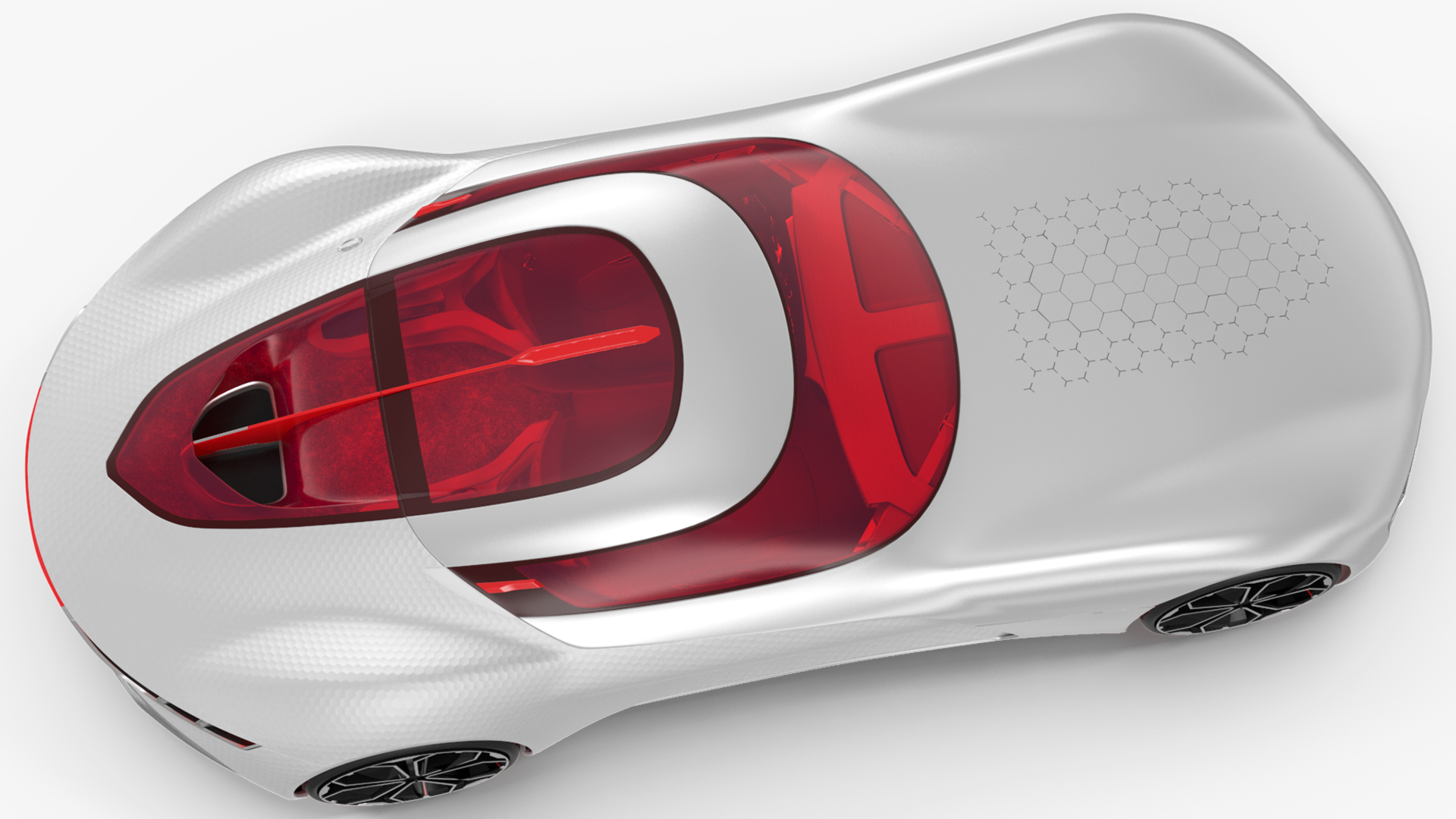 3D Electric Concept Car Rigged for Cinema 4D