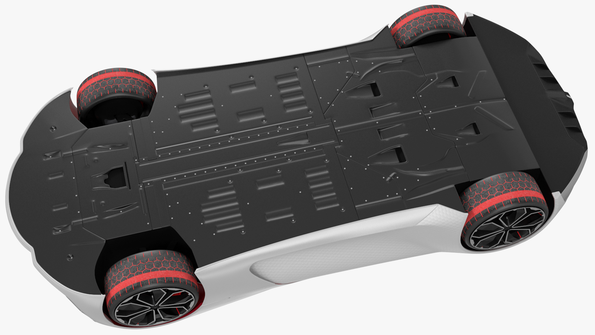 3D Electric Concept Car Rigged for Cinema 4D