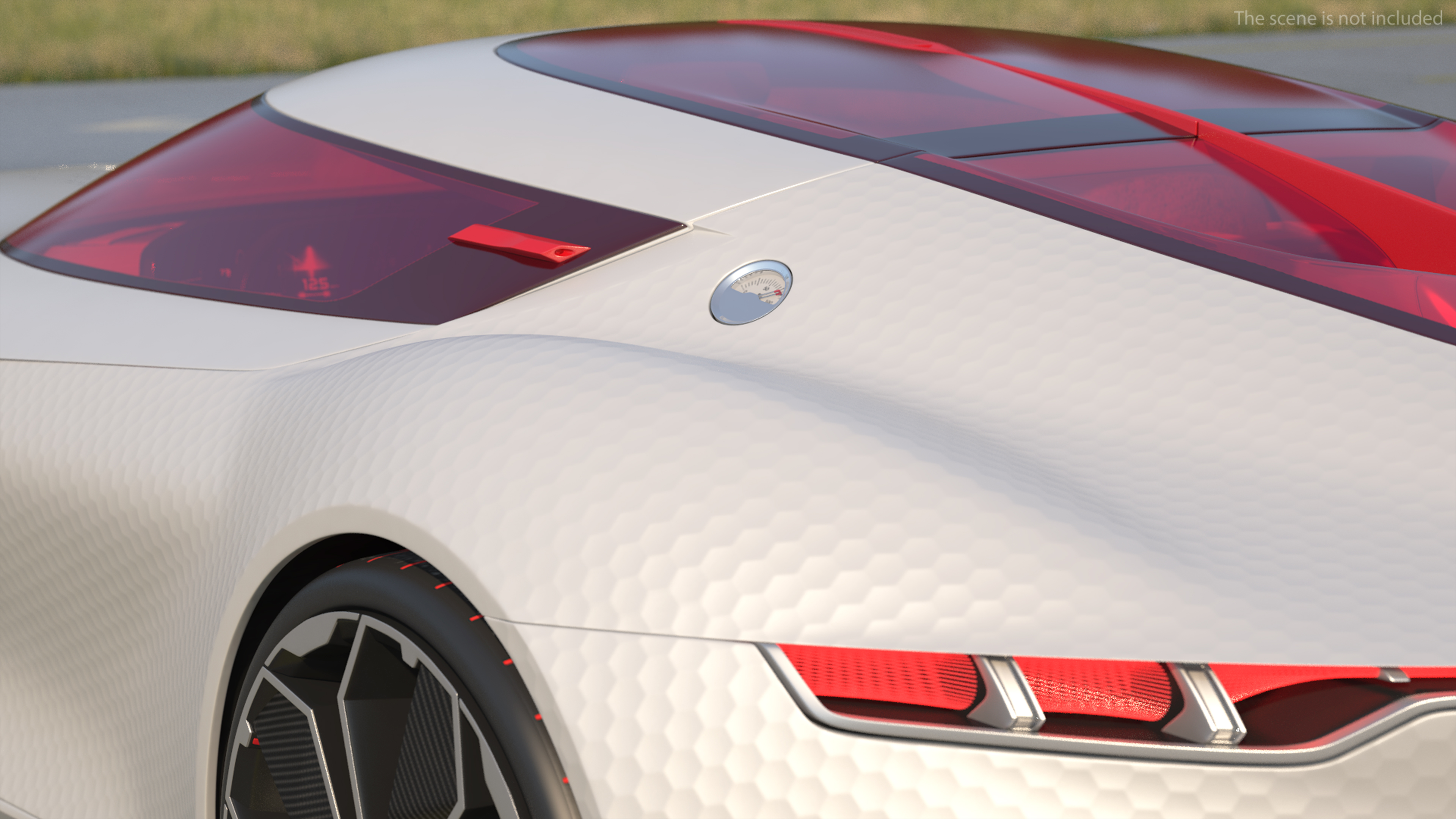 3D Electric Concept Car Rigged for Cinema 4D