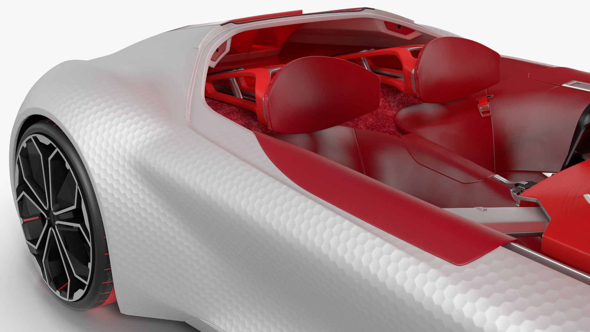 3D Electric Concept Car Rigged for Cinema 4D