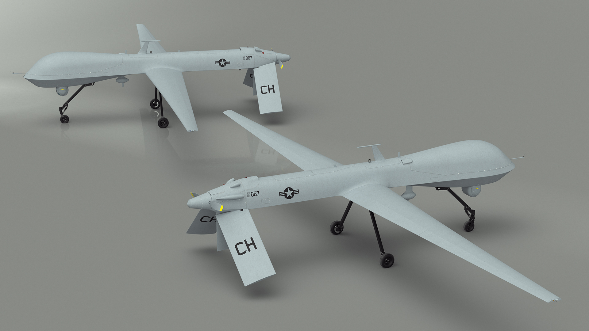 3D model Unmanned Aerial Vehicle Reaper Drone MQ-1 Predator