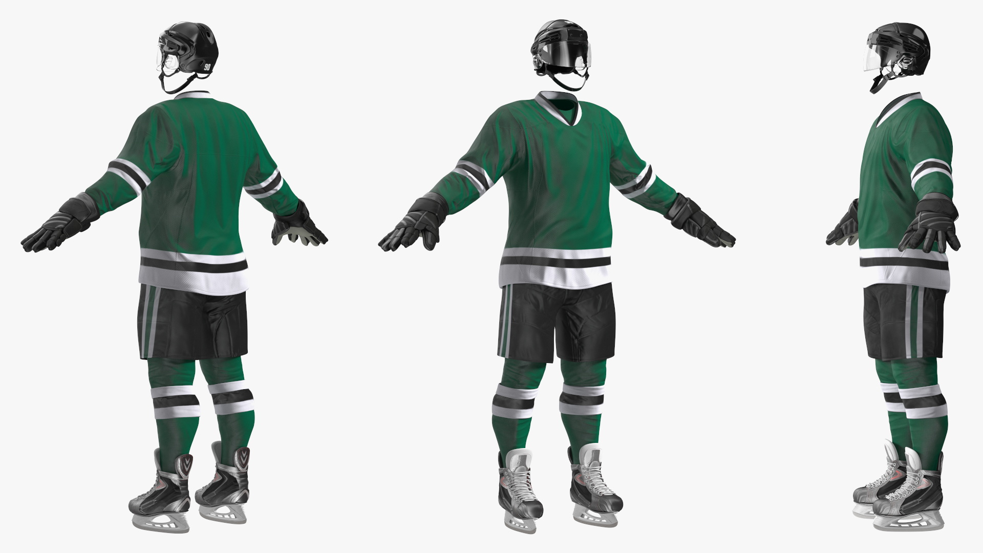 Ice Hockey Player Gear 3D