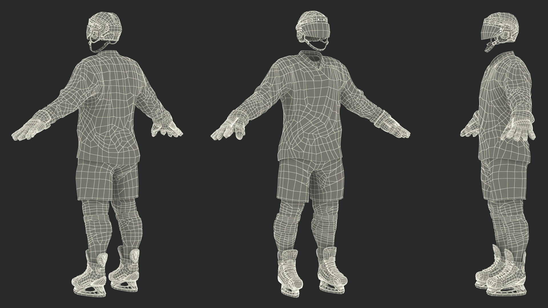 Ice Hockey Player Gear 3D