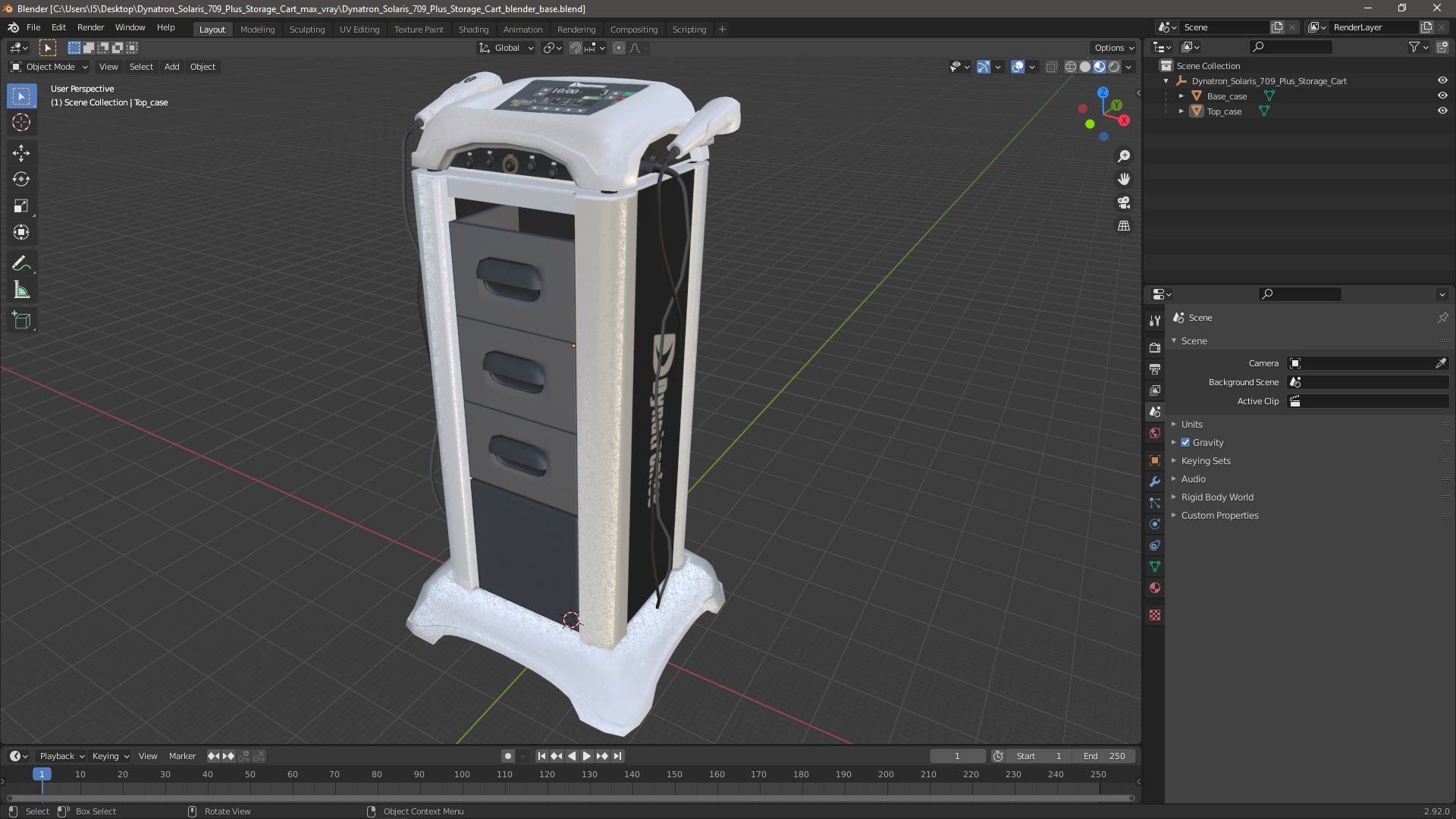 3D Dynatron Solaris 709 Plus Storage Cart model