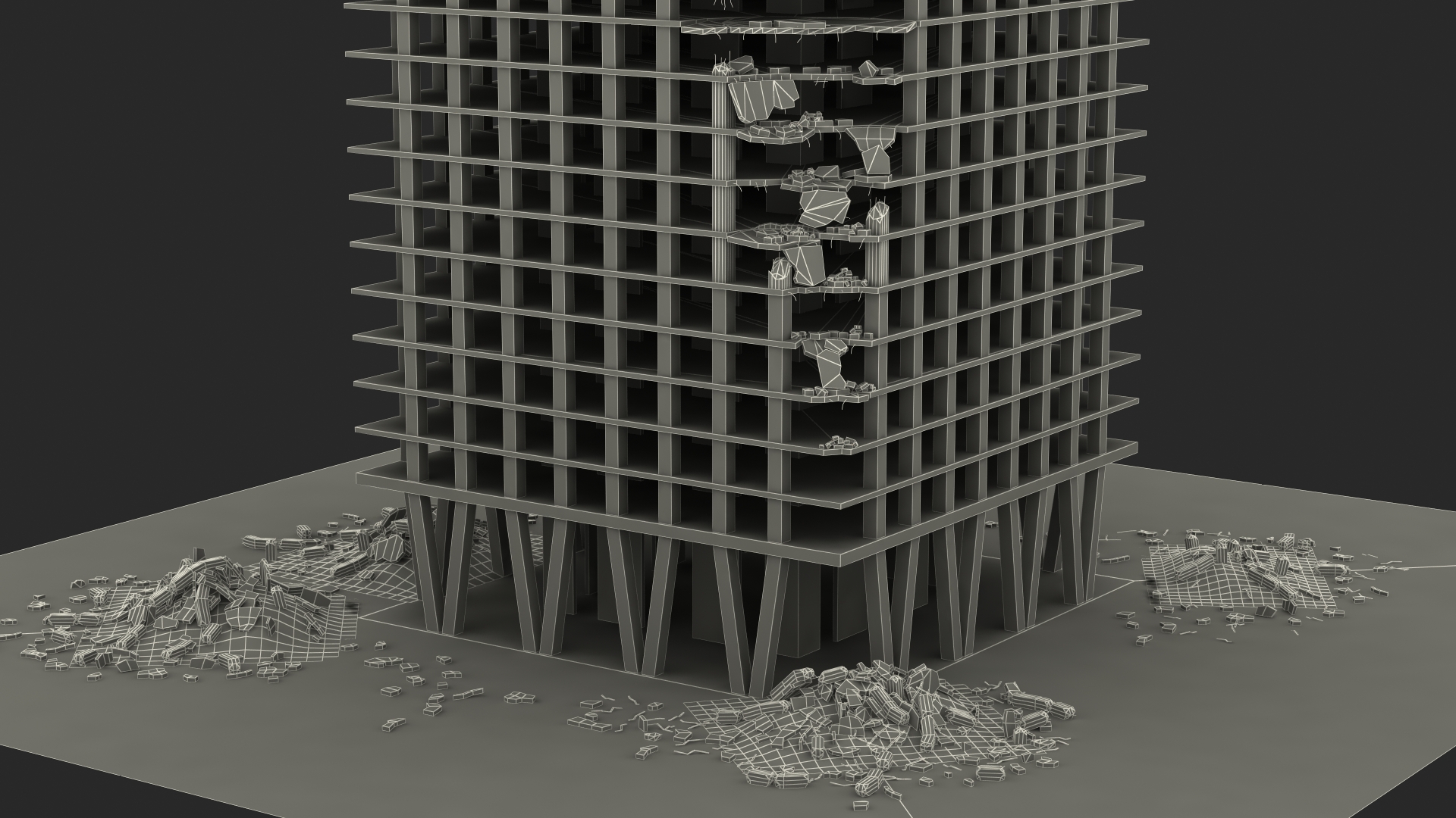 3D Damaged Building