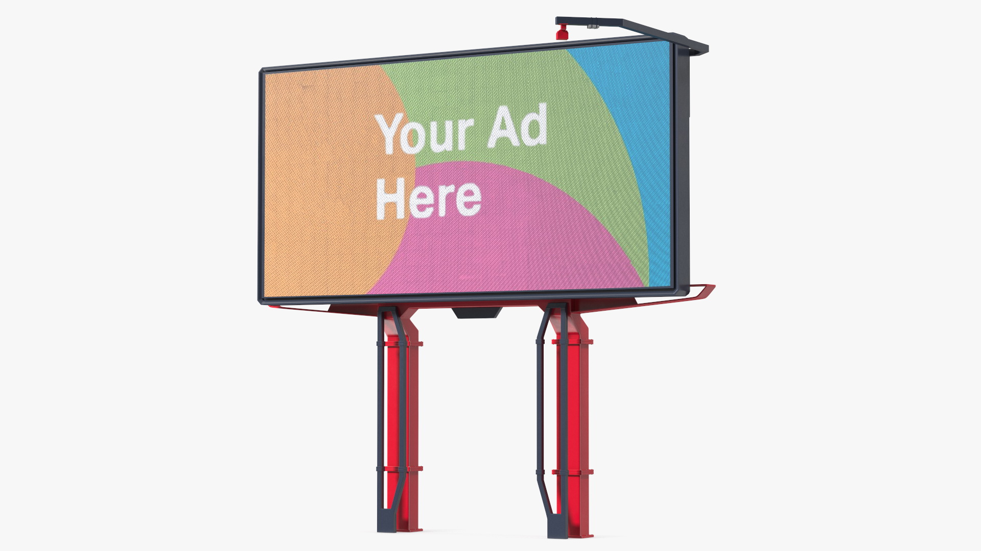 Digital Billboard 6x3 on Two Poles 3D model