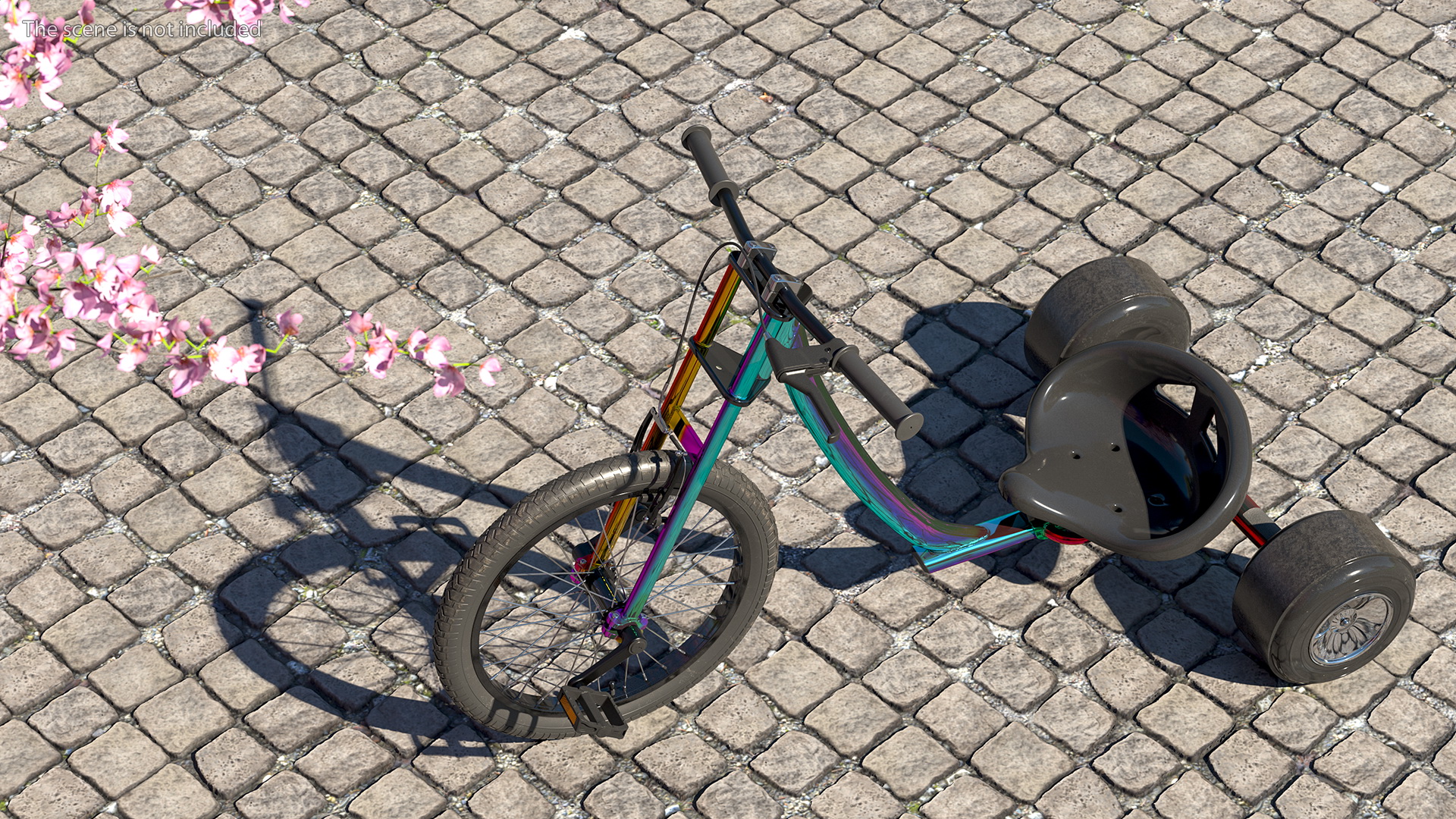 3D Razor DXT Drift Trike Colored Chrome Rigged model