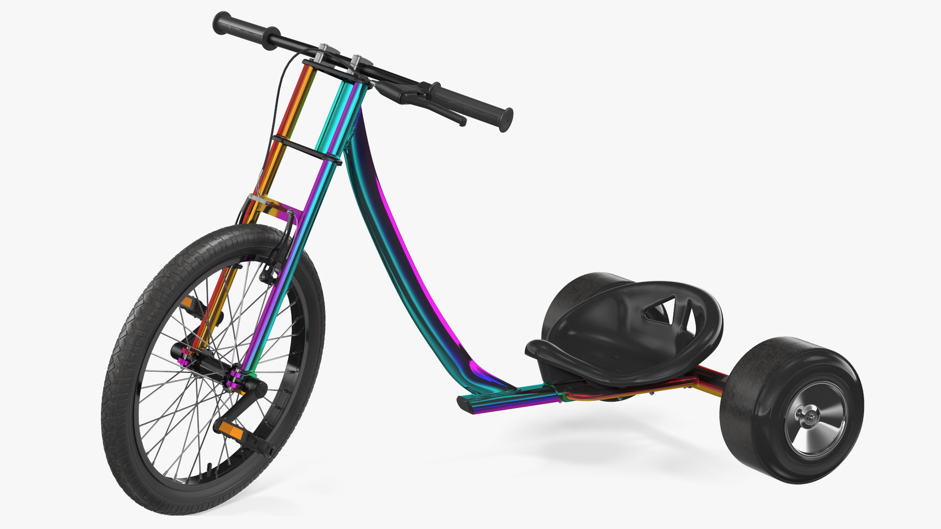 3D Razor DXT Drift Trike Colored Chrome Rigged model