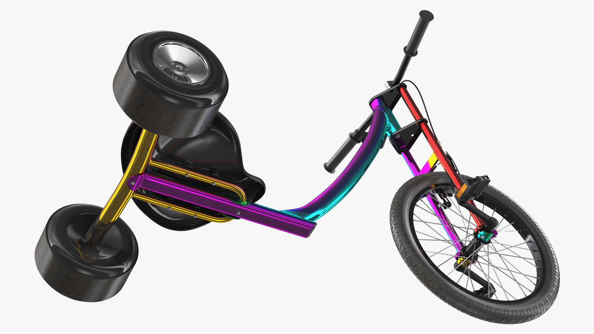 3D Razor DXT Drift Trike Colored Chrome Rigged model