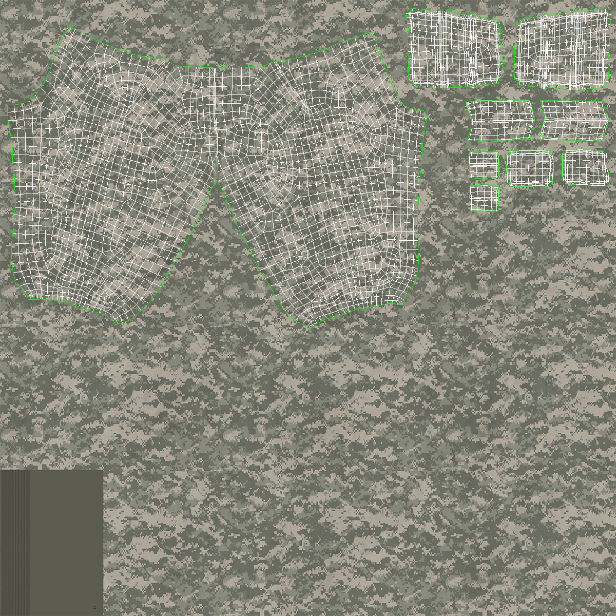 3D US Army Soldier Marching Fur model