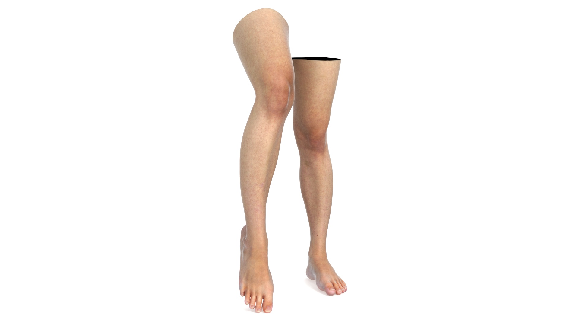 Female Legs Rigged for Cinema 4D 3D