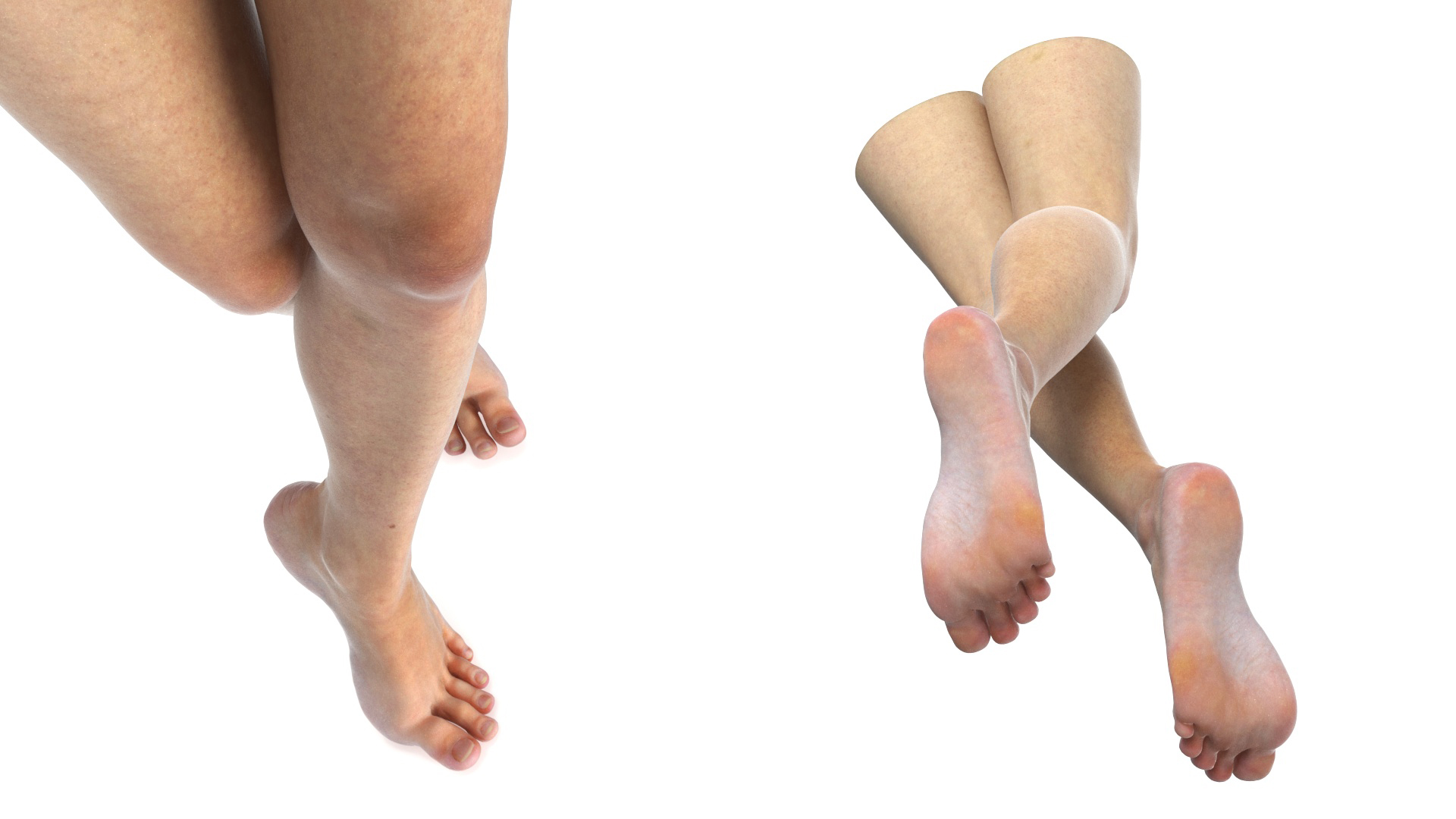 Female Legs Rigged for Cinema 4D 3D