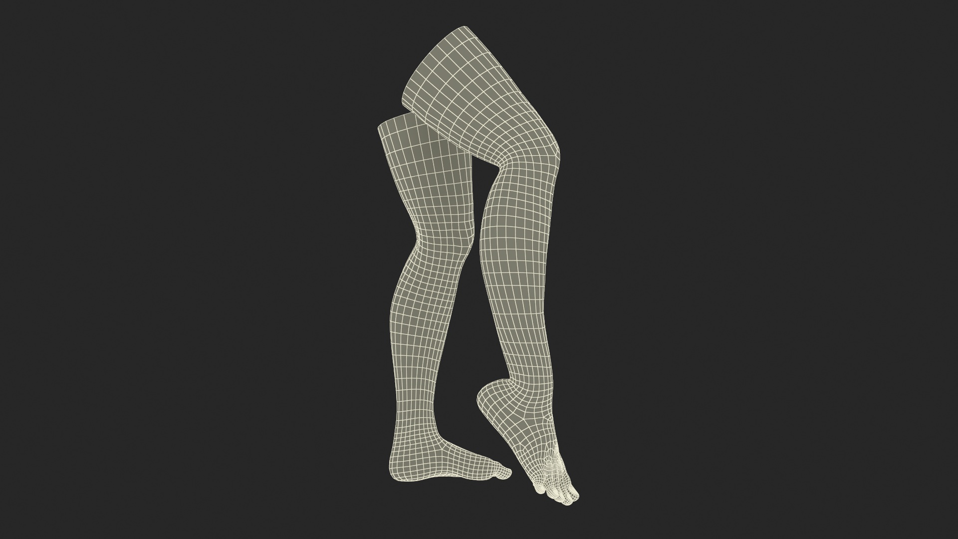 Female Legs Rigged for Cinema 4D 3D