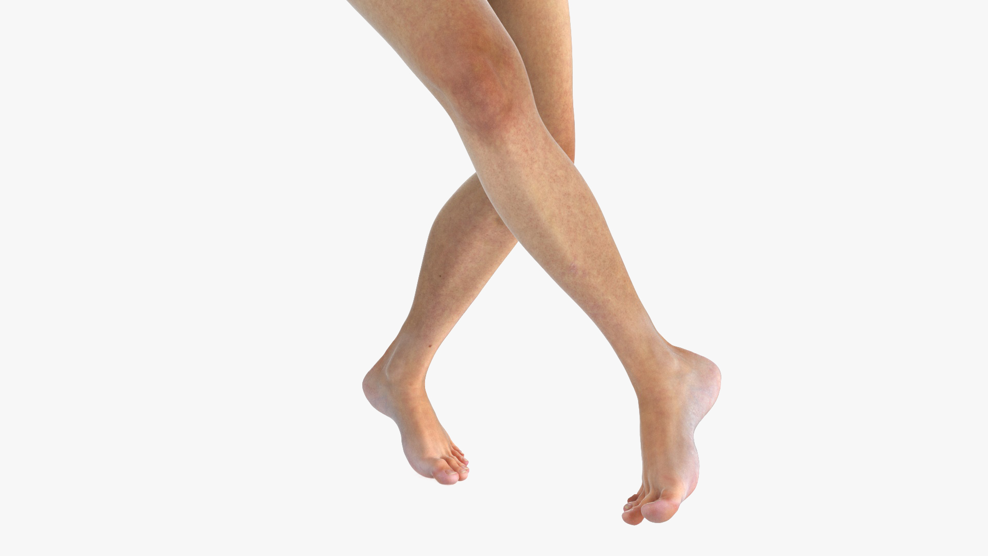 Female Legs Rigged for Cinema 4D 3D
