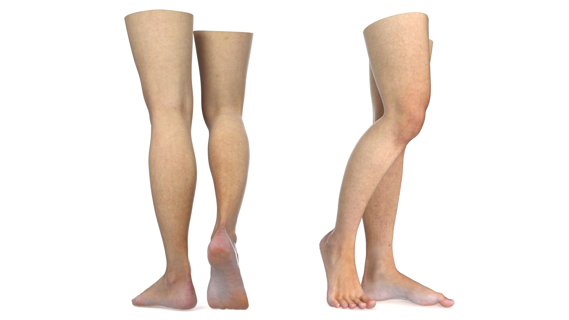 Female Legs Rigged for Cinema 4D 3D