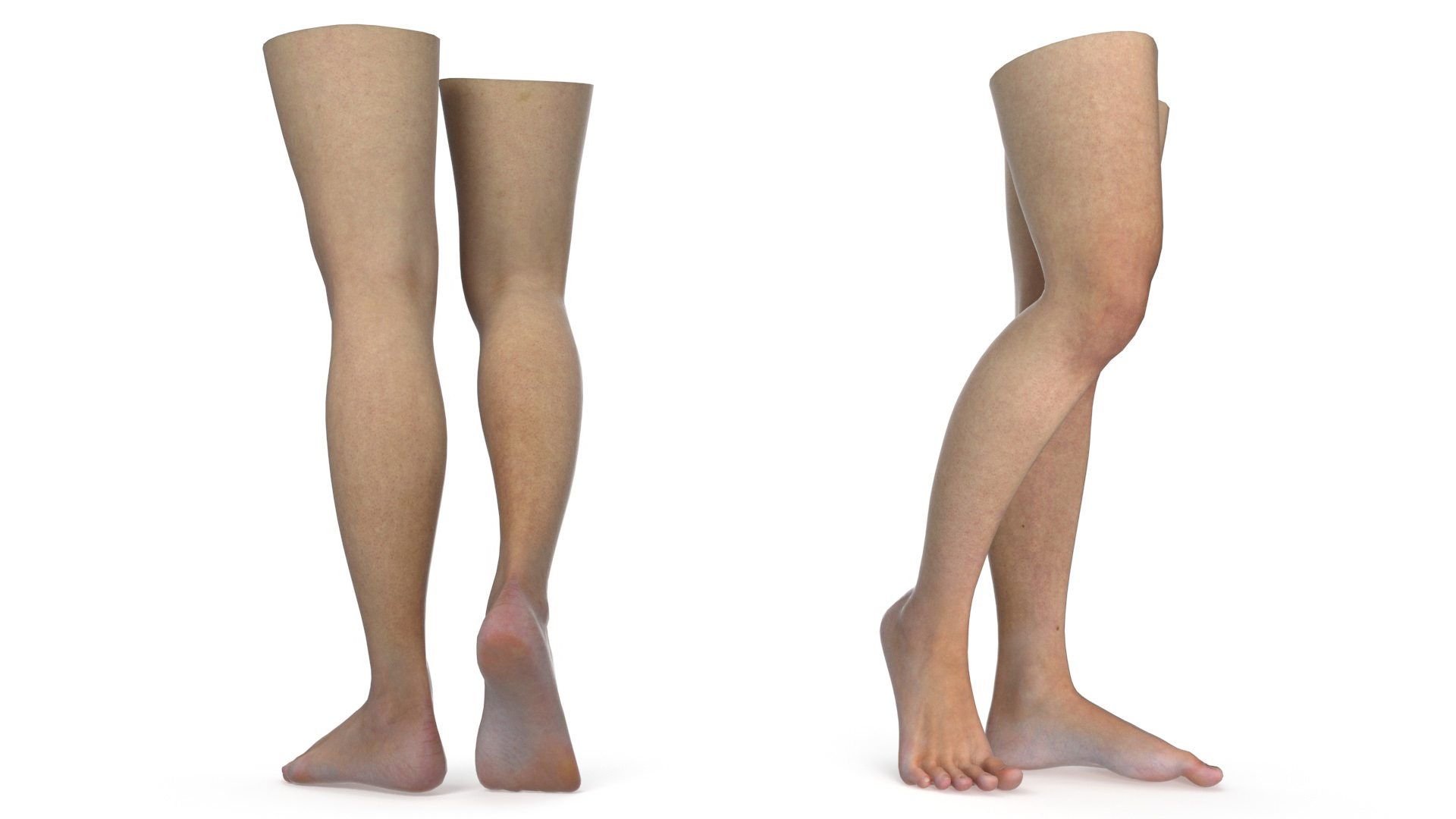 Female Legs Rigged for Cinema 4D 3D