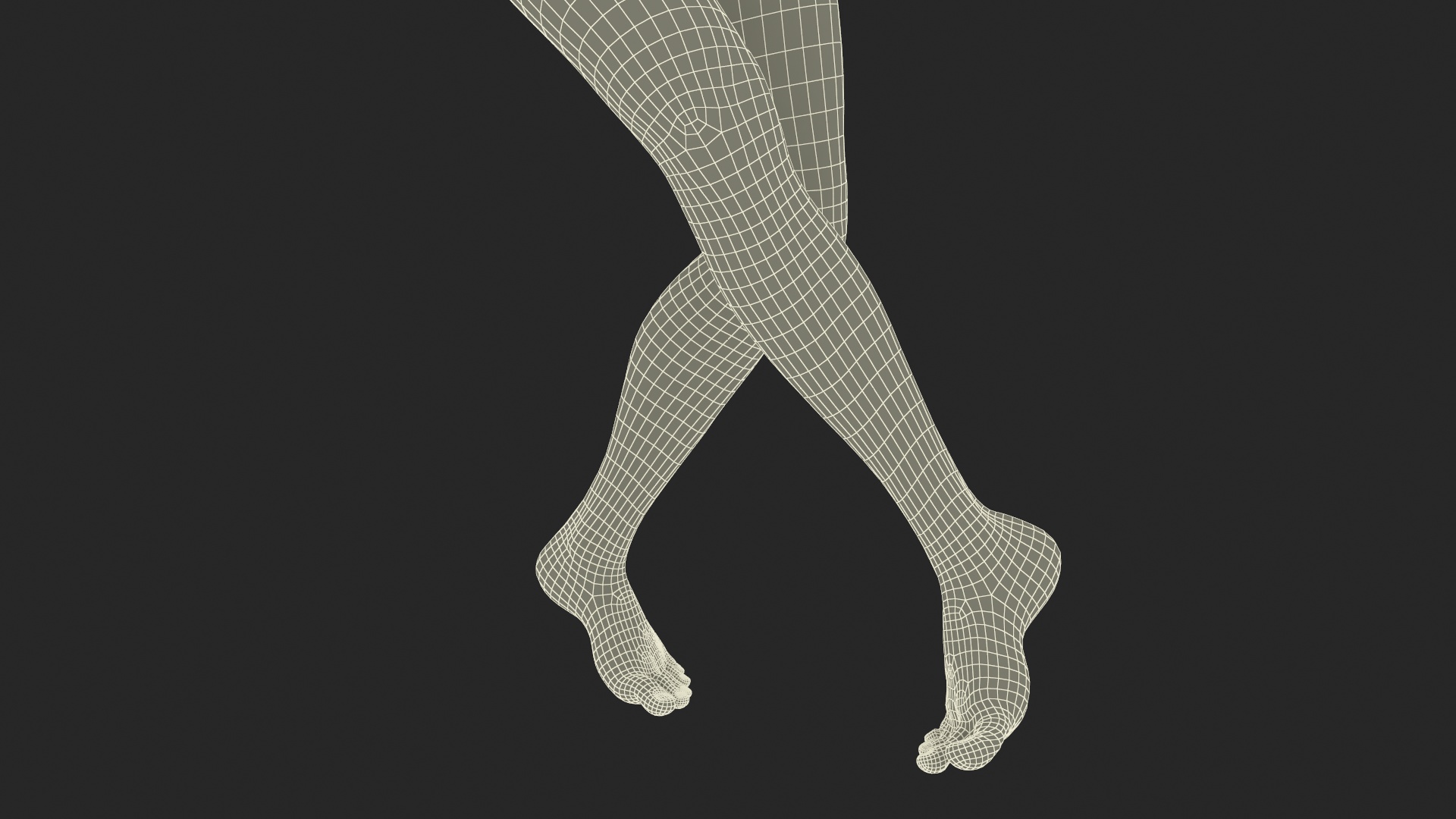 Female Legs Rigged for Cinema 4D 3D