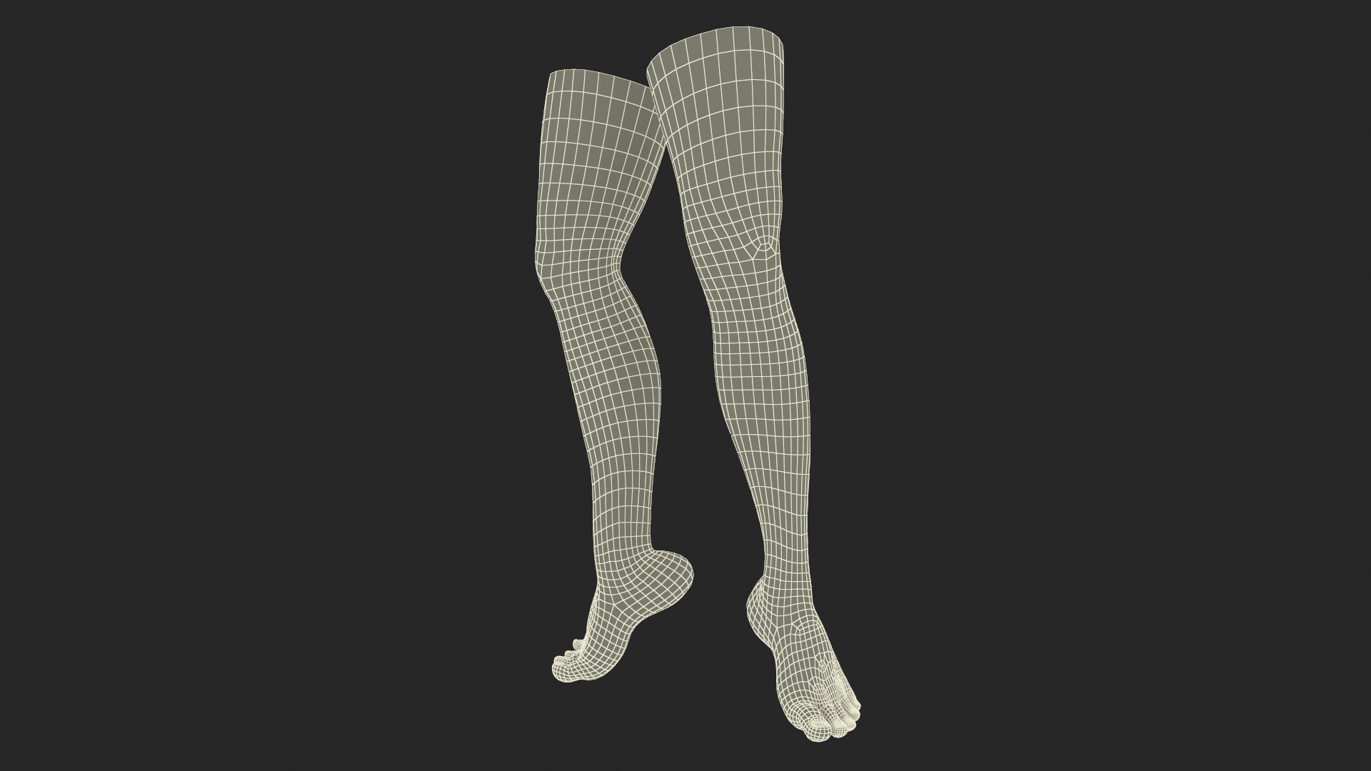 Female Legs Rigged for Cinema 4D 3D