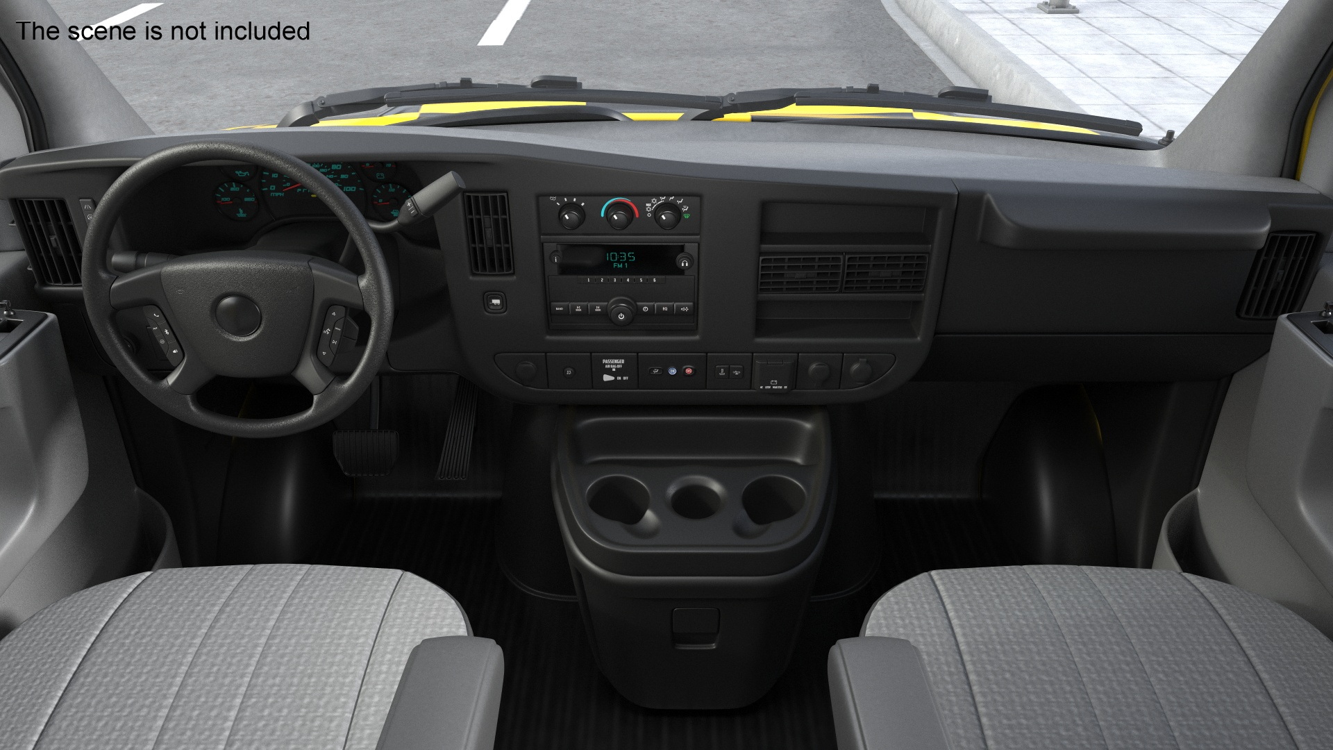 3D GMC Savana Follow Me Airport Vehicle