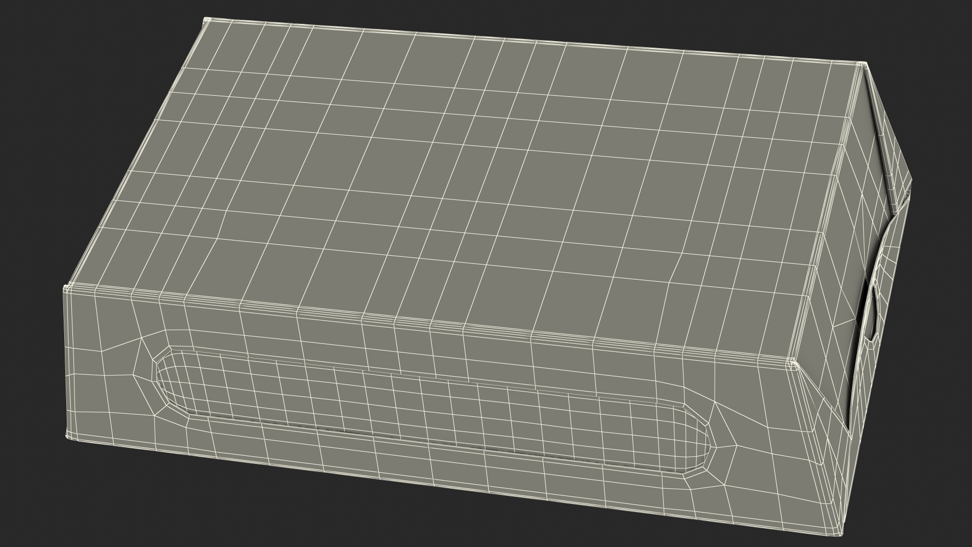 3D model Medium Kraft Salad Box with Clear Window