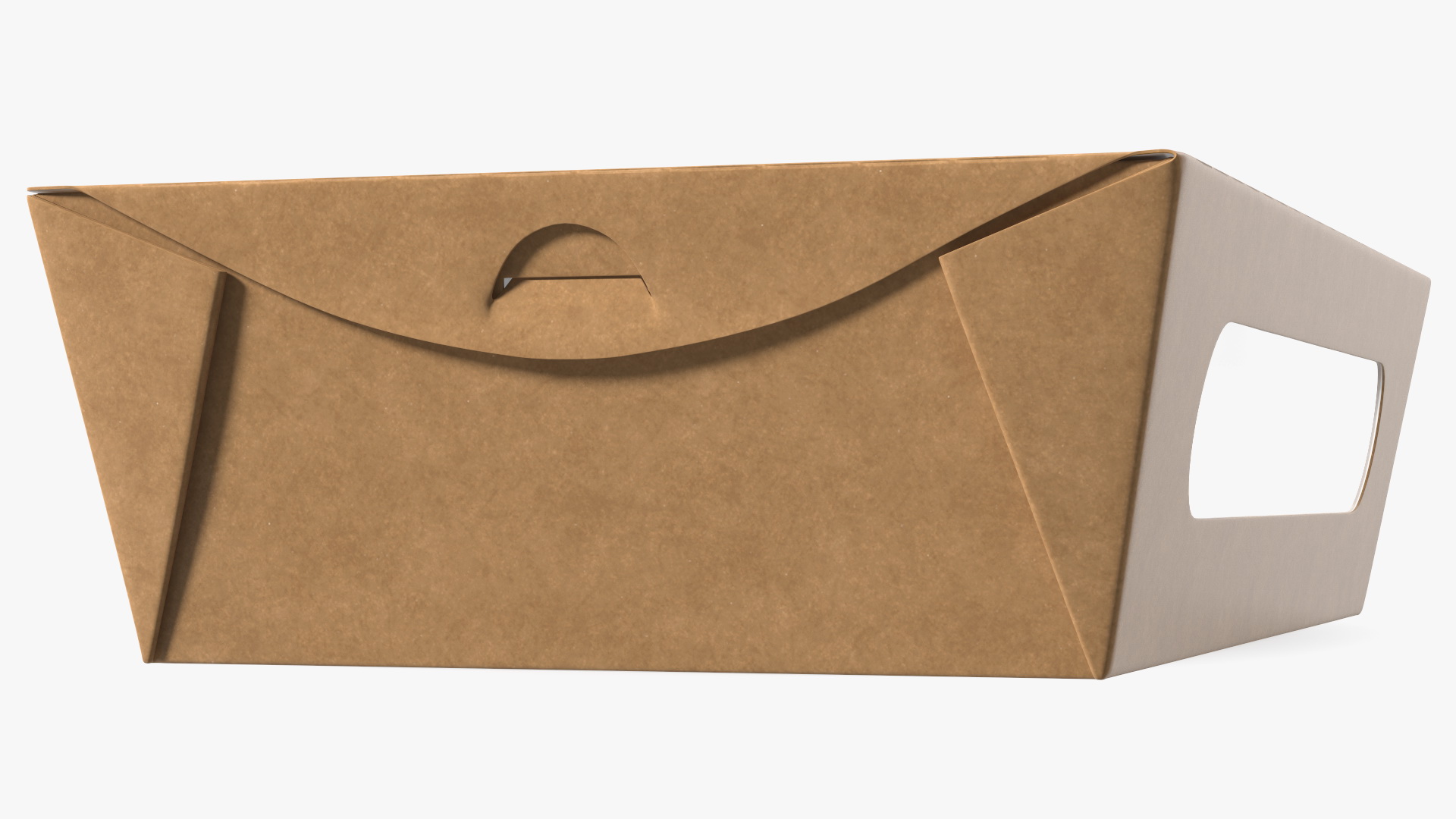 3D model Medium Kraft Salad Box with Clear Window