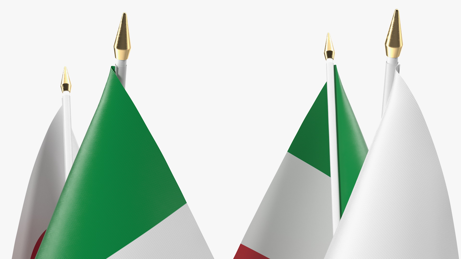 Table Flags Italy and Japan 3D
