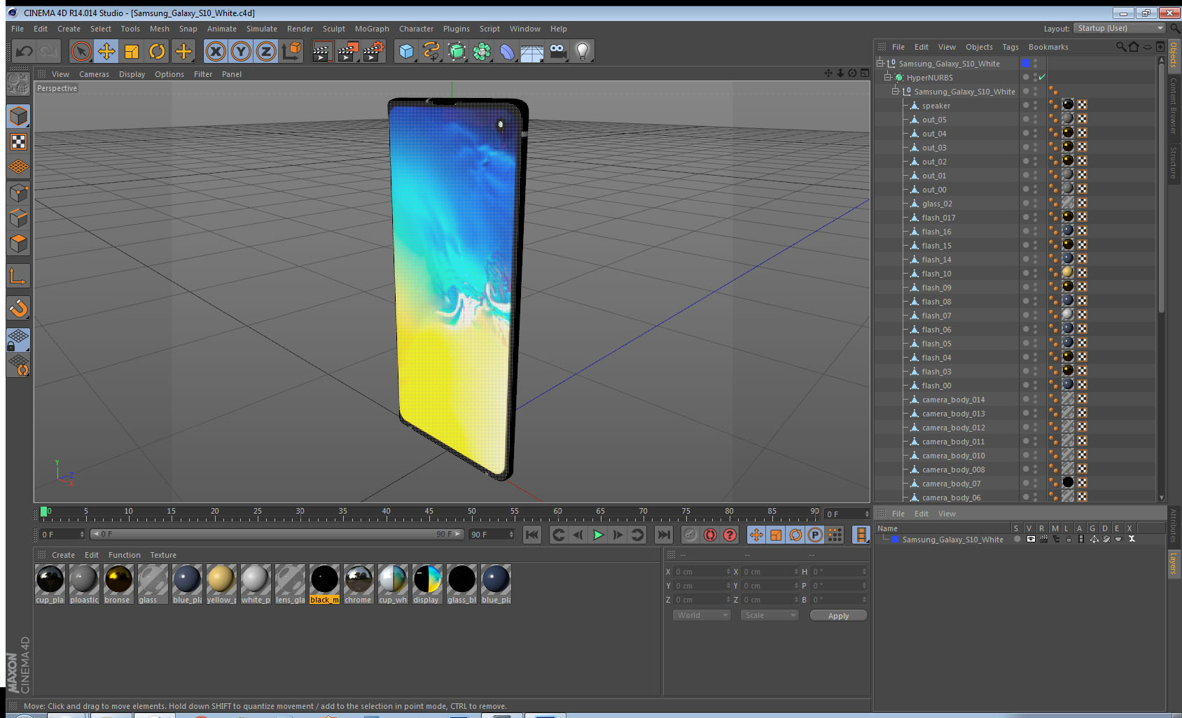 Samsung Galaxy S10 White 3D model