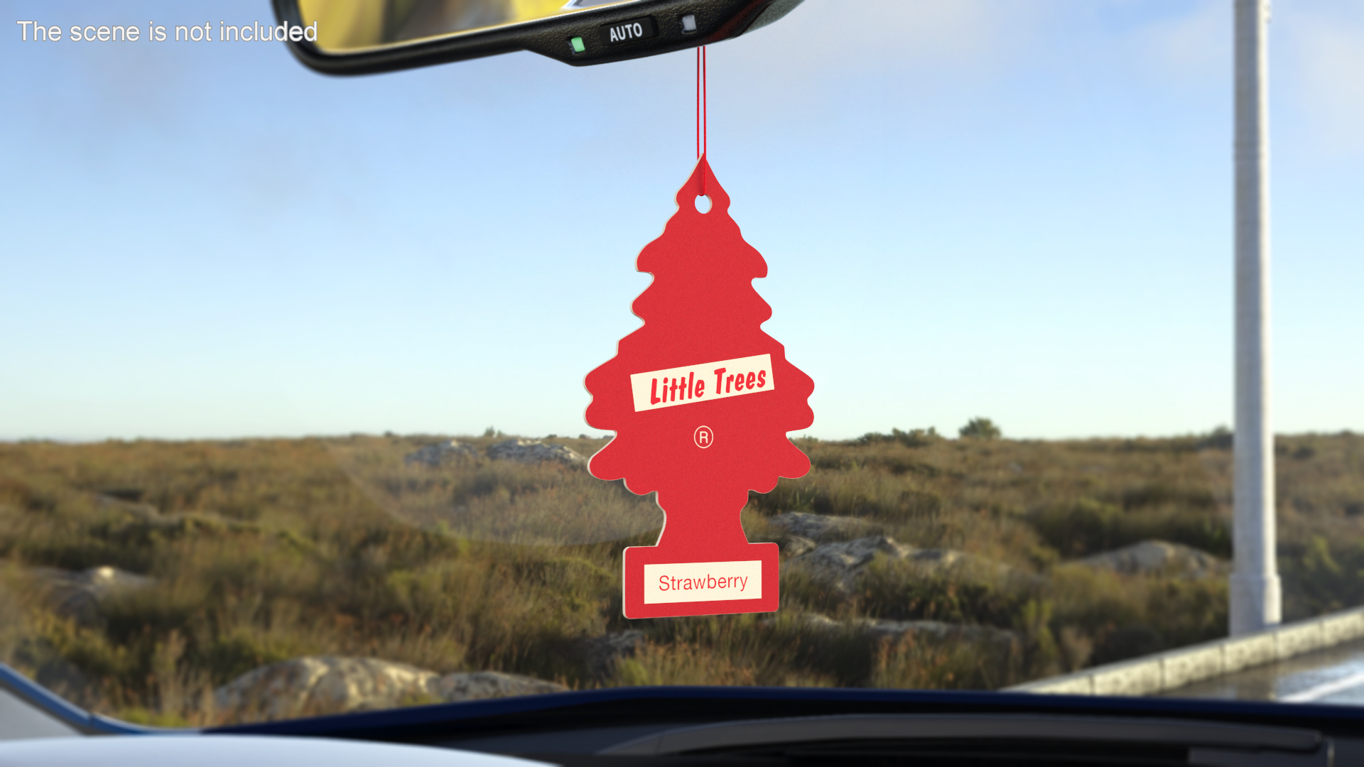 Car Freshener Little Trees Strawberry Fragrance 3D