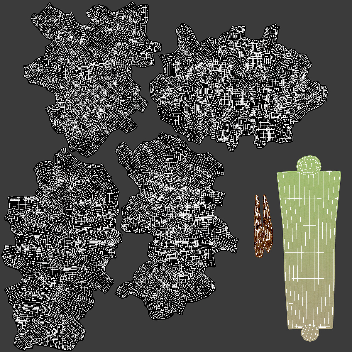 Pile of Mulberry Fruit 3D