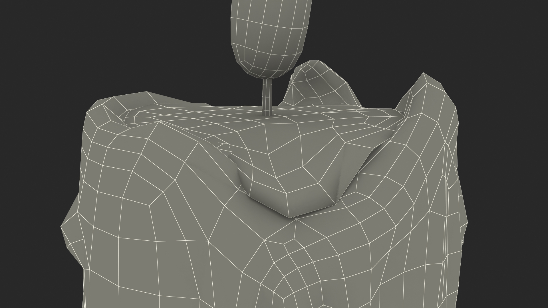 Single Burning Candle Black 3D