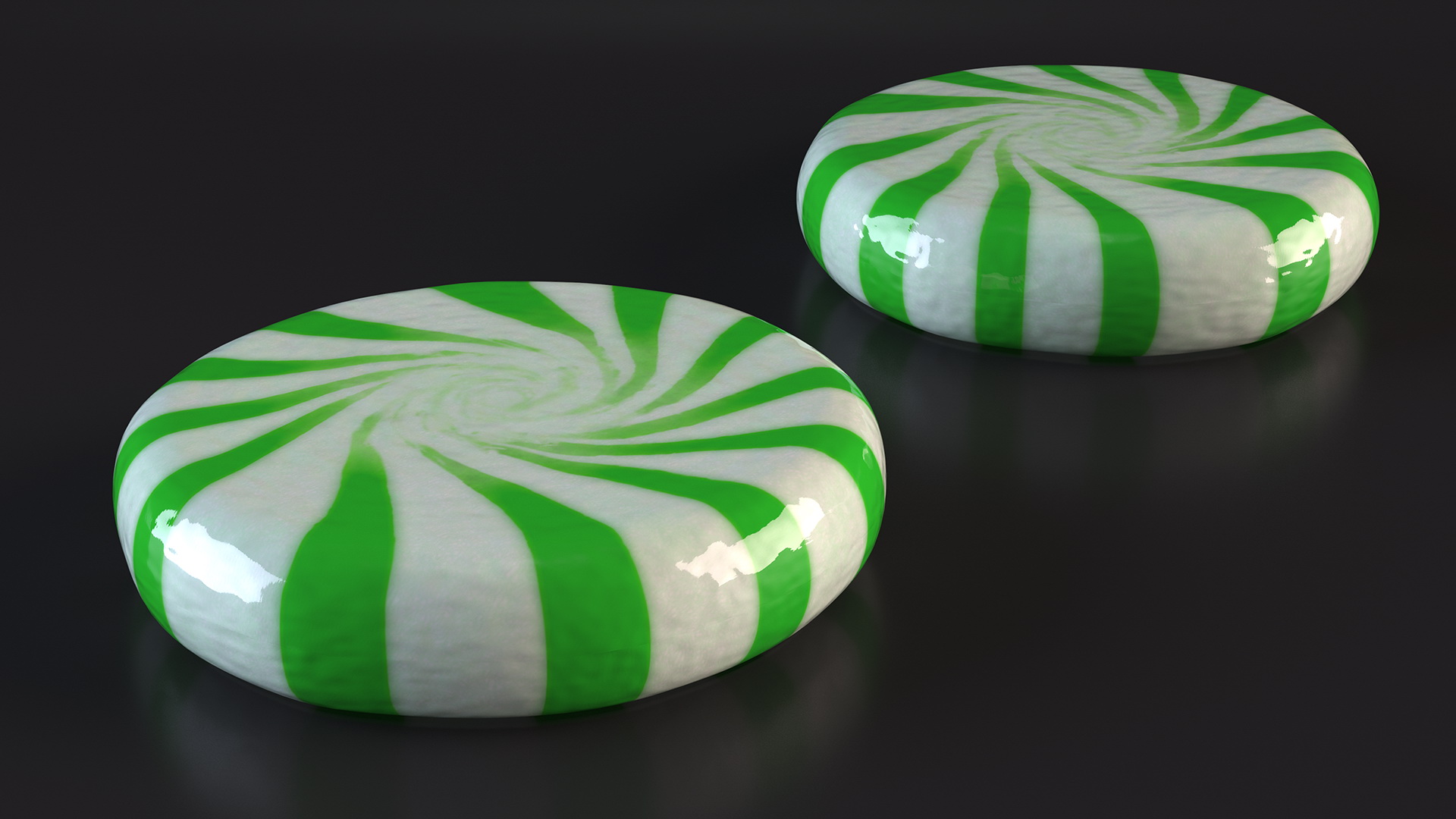 Green Round Candy 3D