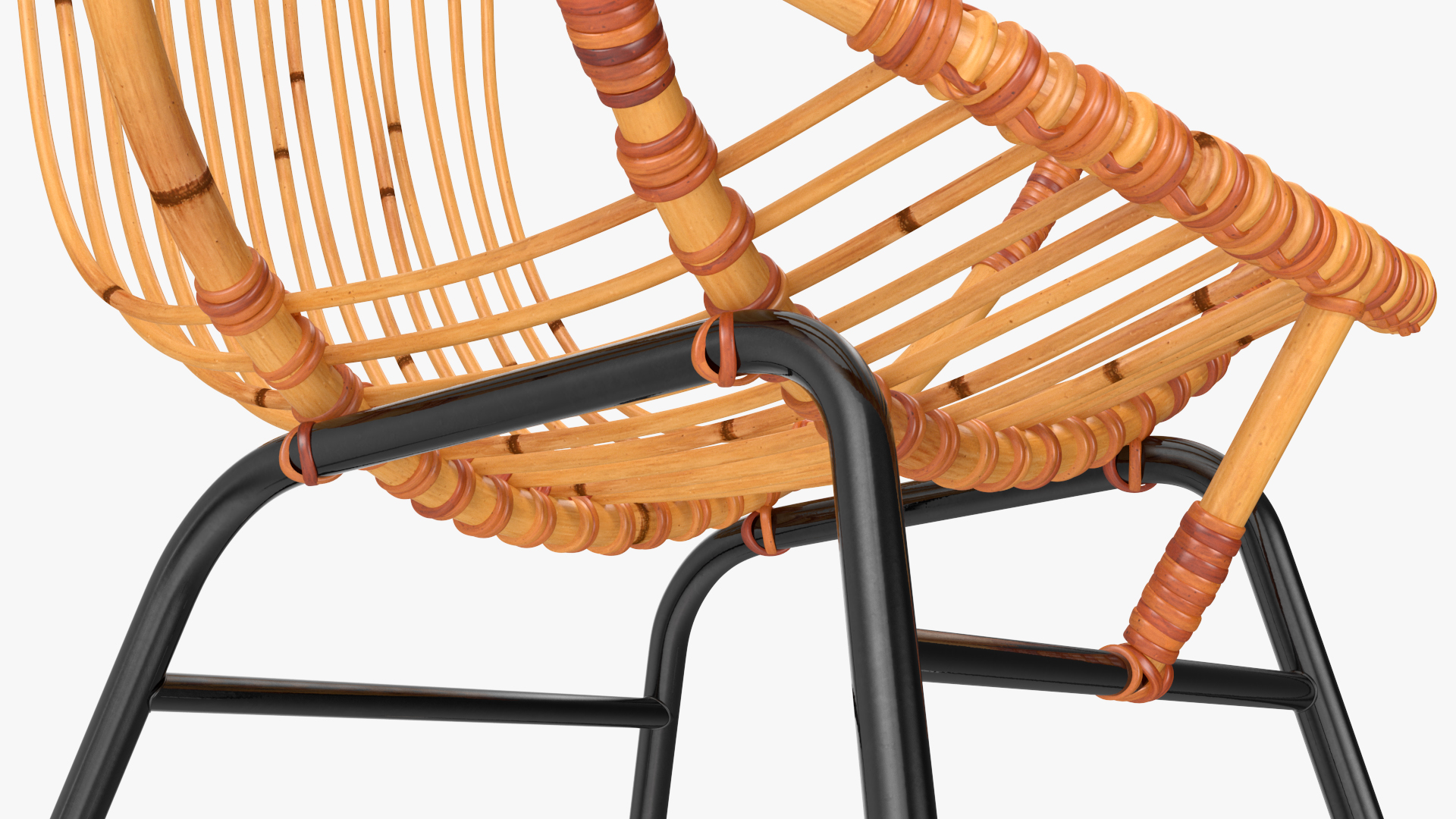 3D Vintage Bamboo Round Chair