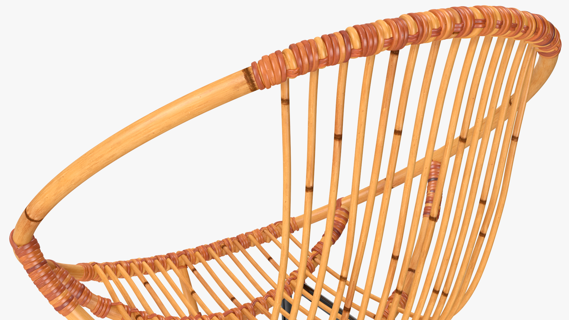 3D Vintage Bamboo Round Chair