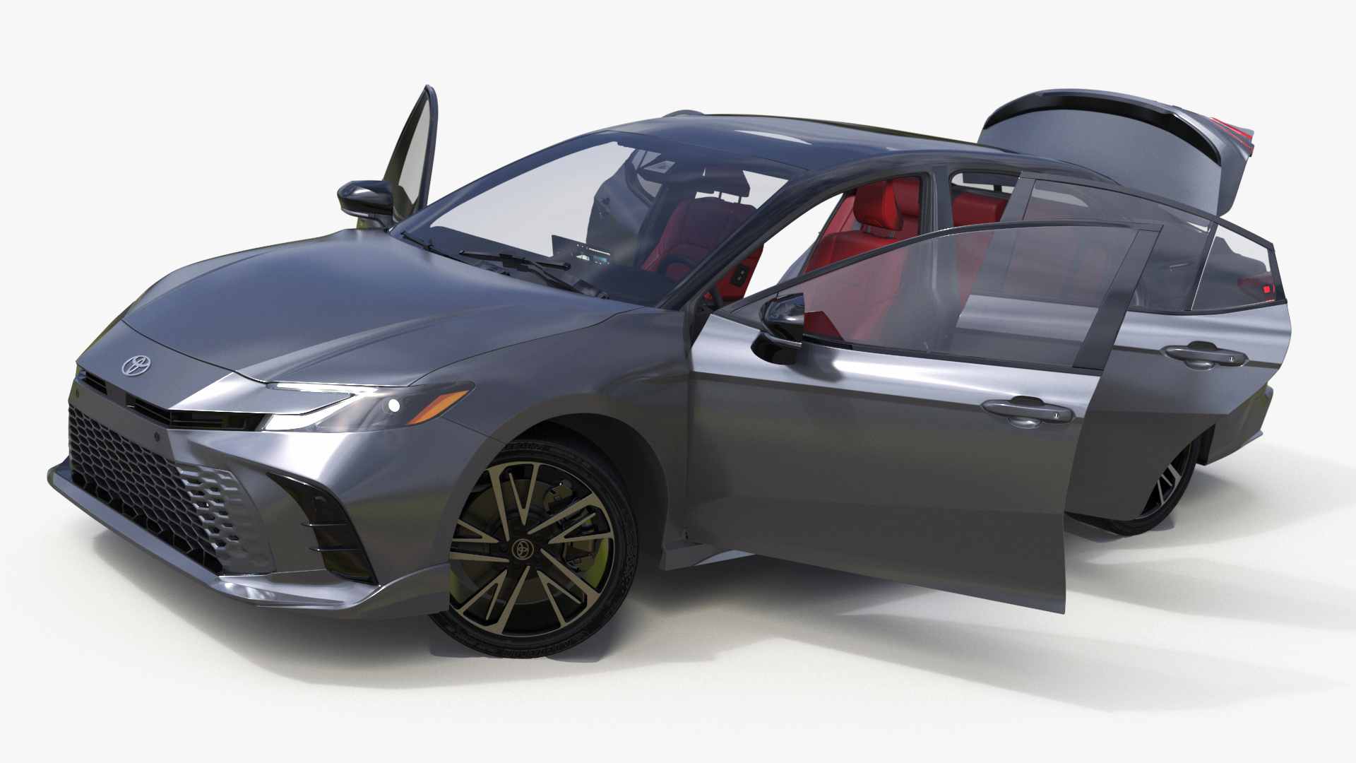 3D model 2025 Toyota Camry Silver Metallic Rigged