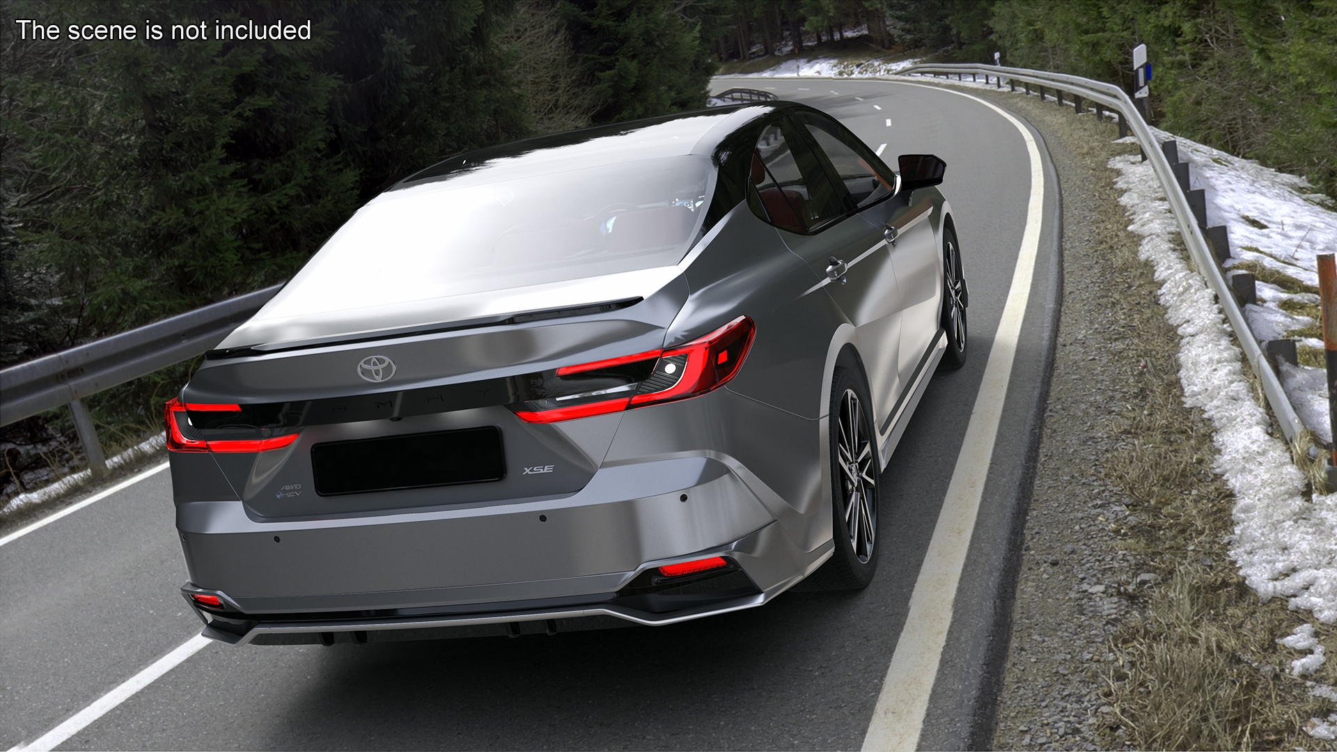 3D model 2025 Toyota Camry Silver Metallic Rigged